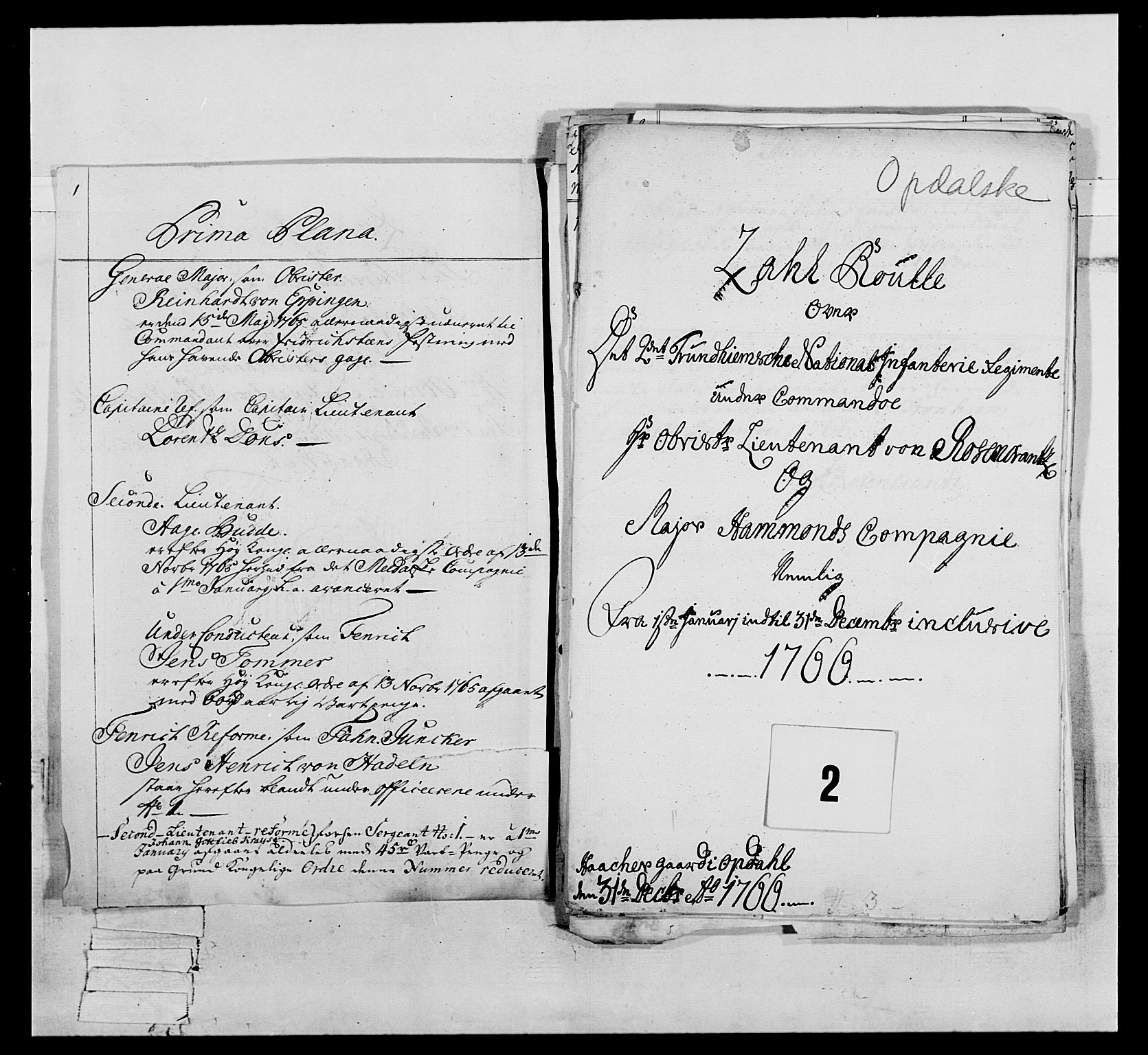 Generalitets- og kommissariatskollegiet, Det kongelige norske kommissariatskollegium, AV/RA-EA-5420/E/Eh/L0076: 2. Trondheimske nasjonale infanteriregiment, 1766-1773, s. 12