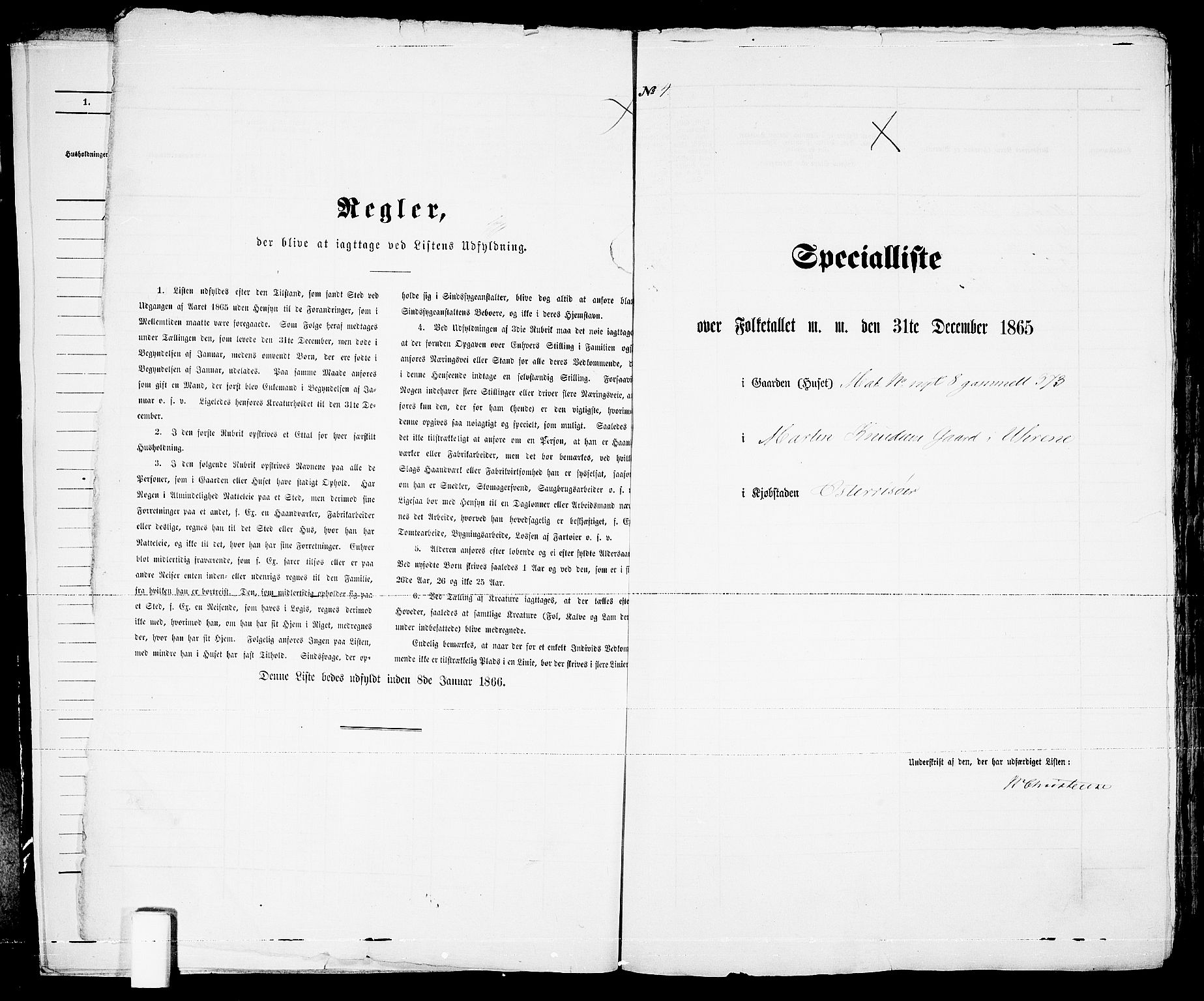 RA, Folketelling 1865 for 0901B Risør prestegjeld, Risør kjøpstad, 1865, s. 15