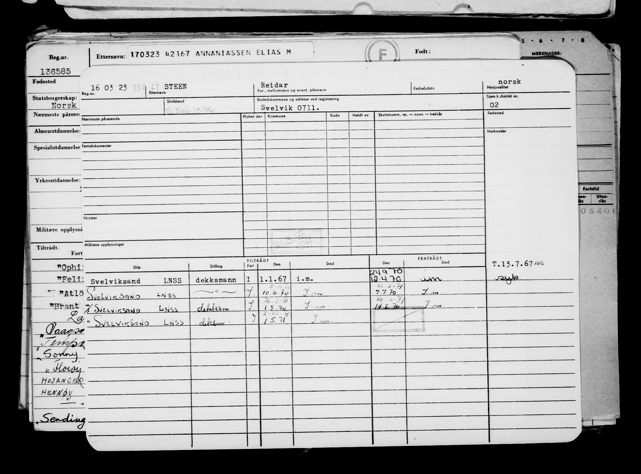 Direktoratet for sjømenn, AV/RA-S-3545/G/Gb/L0216: Hovedkort, 1923, s. 492