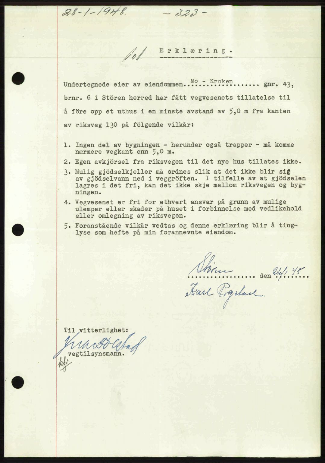 Gauldal sorenskriveri, SAT/A-0014/1/2/2C: Pantebok nr. A5, 1947-1948, Dagboknr: 101/1948