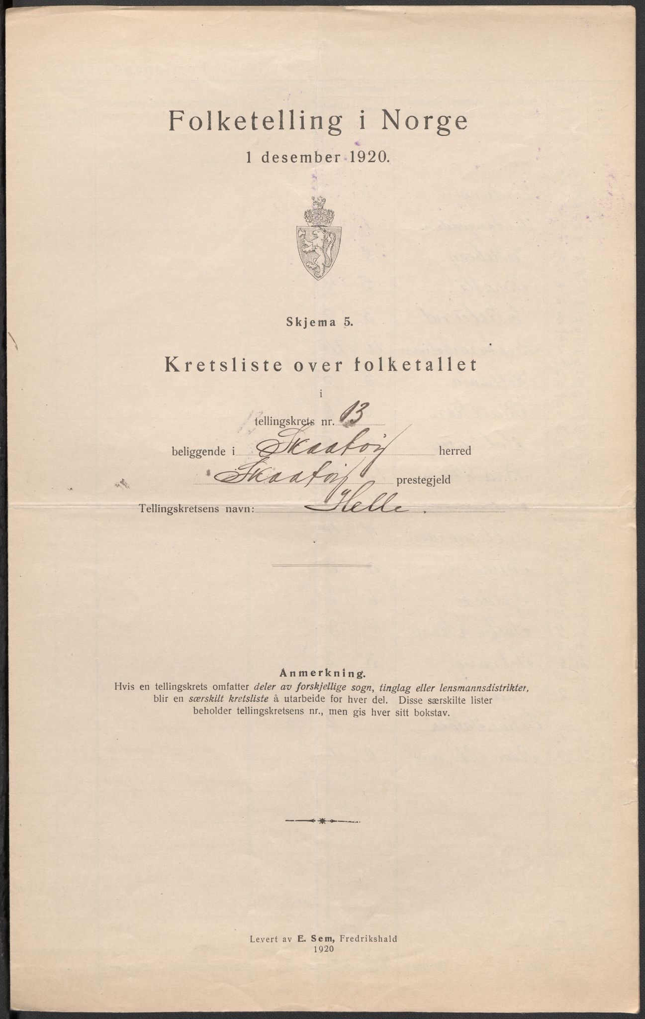 SAKO, Folketelling 1920 for 0815 Skåtøy herred, 1920, s. 41