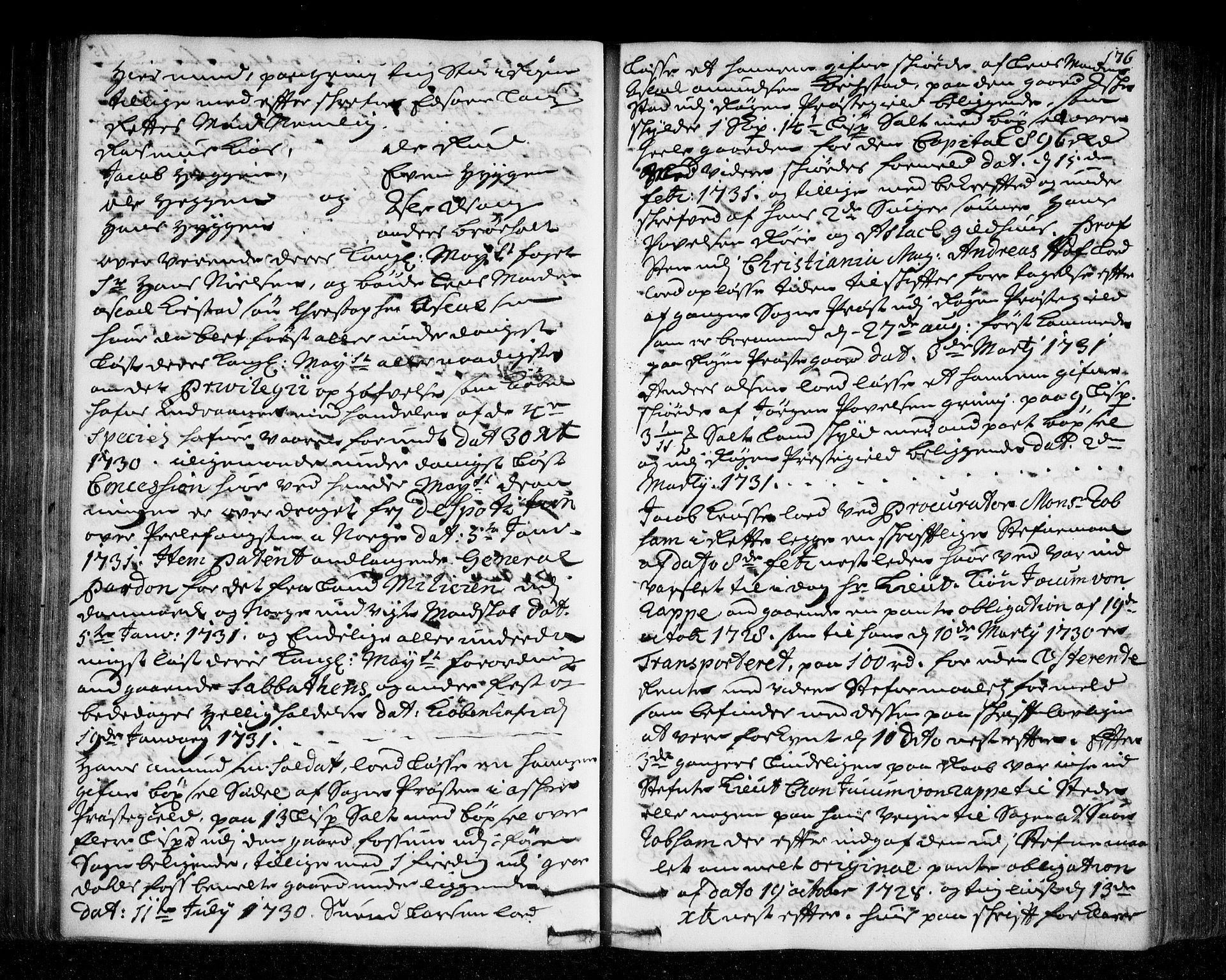 Lier, Røyken og Hurum sorenskriveri, AV/SAKO-A-89/F/Fa/L0046: Tingbok, 1729-1733, s. 176