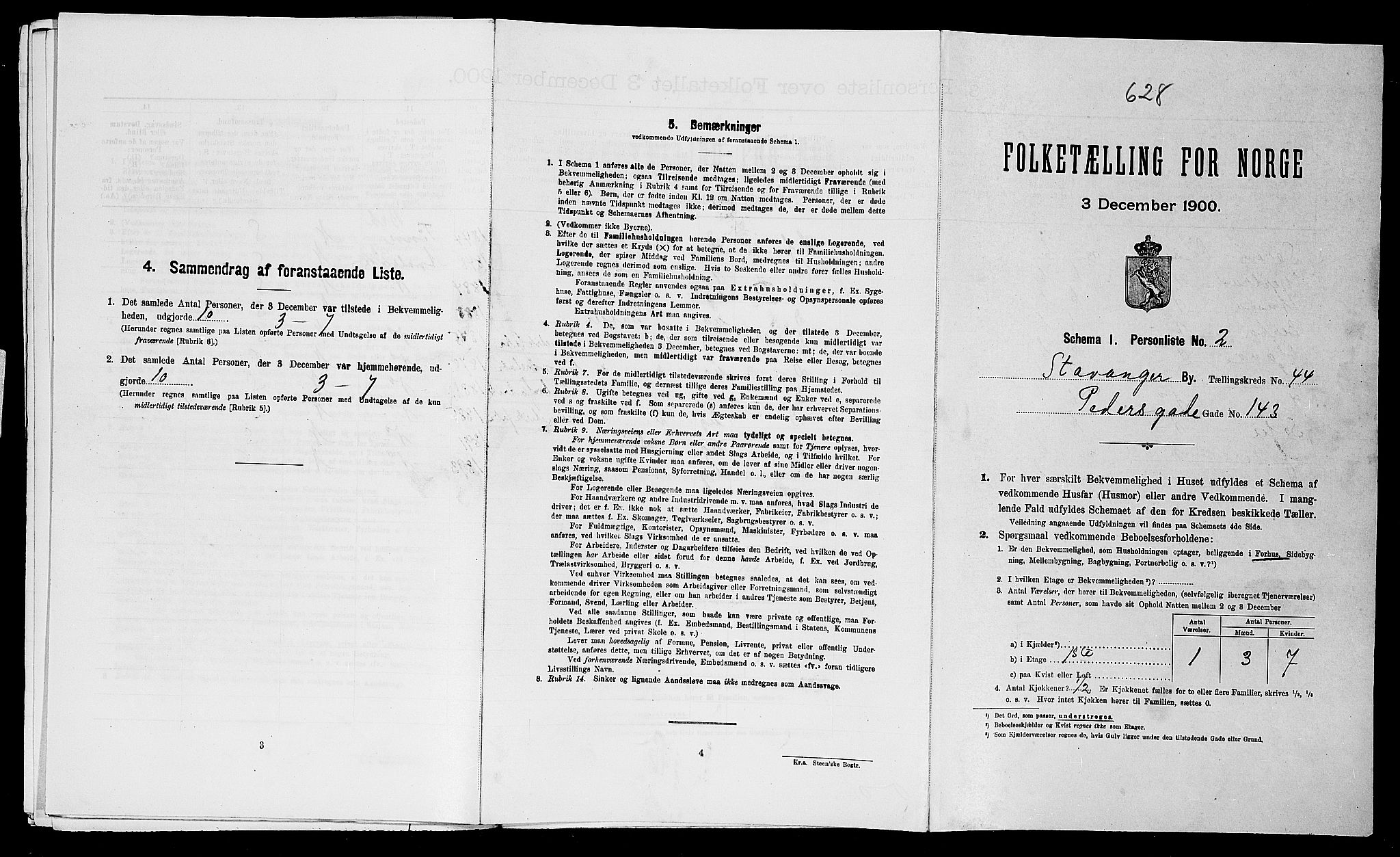 SAST, Folketelling 1900 for 1103 Stavanger kjøpstad, 1900, s. 16445