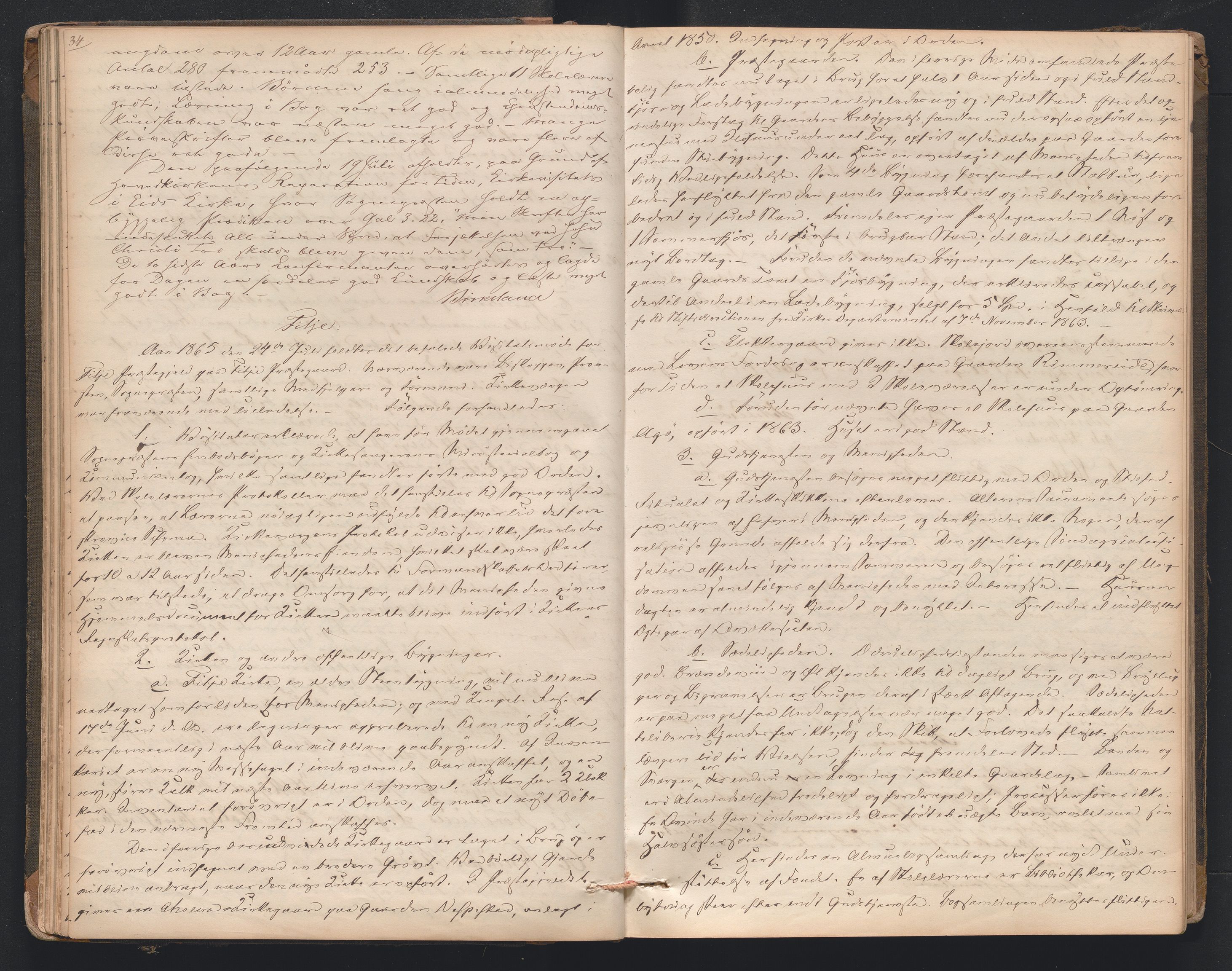 Nordre Sunnhordland prosti, AV/SAB-A-99912/F/L0001: Visitasprotokoll , 1860-1959, s. 34