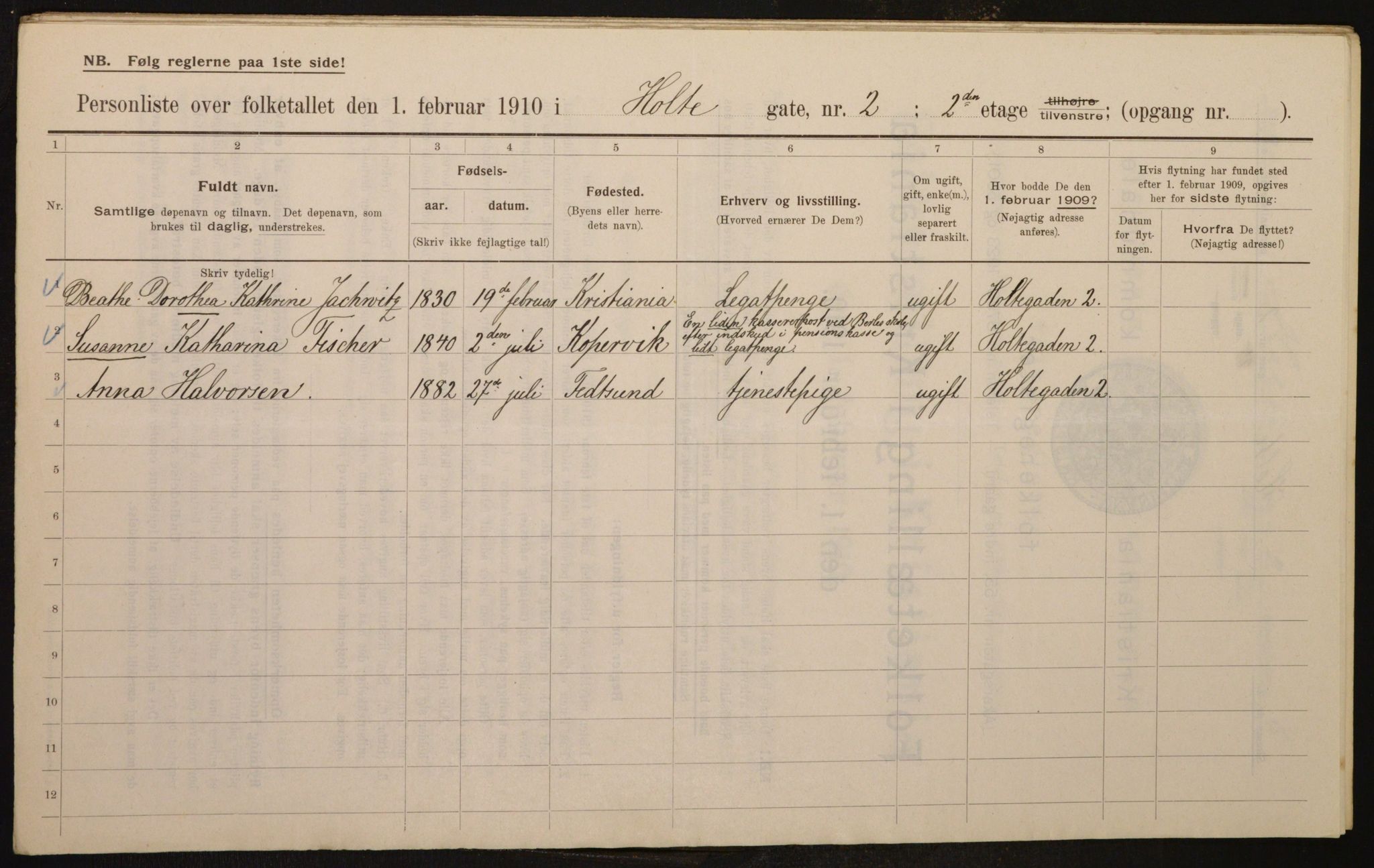 OBA, Kommunal folketelling 1.2.1910 for Kristiania, 1910, s. 40349