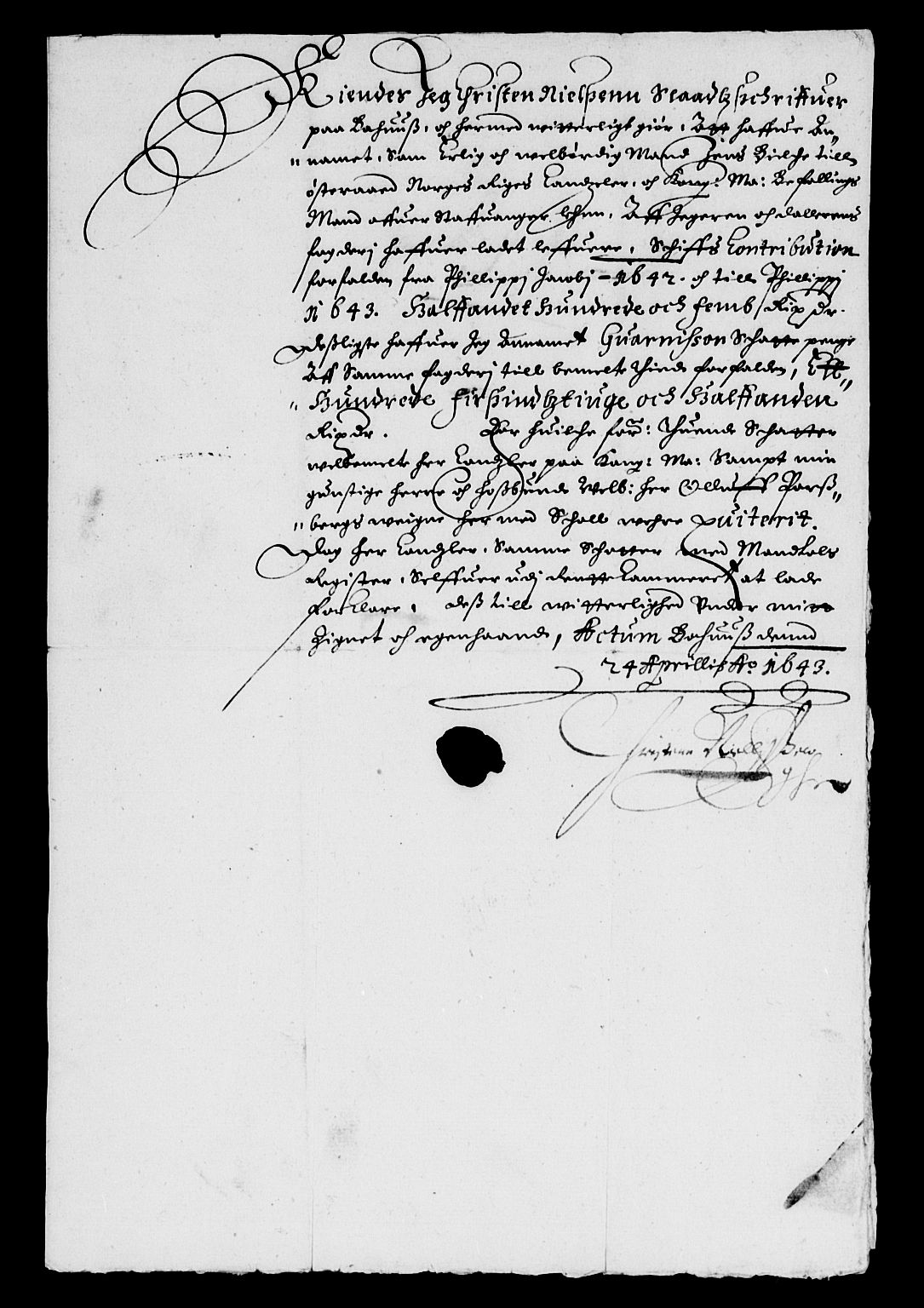 Rentekammeret inntil 1814, Reviderte regnskaper, Lensregnskaper, AV/RA-EA-5023/R/Rb/Rbs/L0027: Stavanger len, 1642-1644