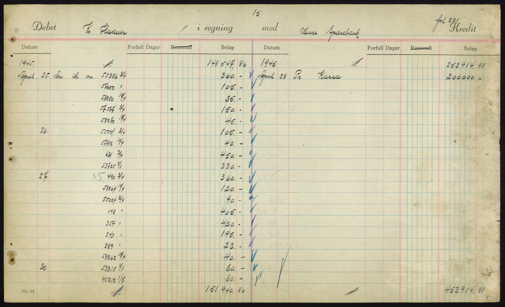 Forsvarsdepartementet, 10. kontor / Oppgjørskontoret, AV/RA-RAFA-1225/D/Db/L0180: Lista oppgjørskontor, 1942-1952, s. 1983