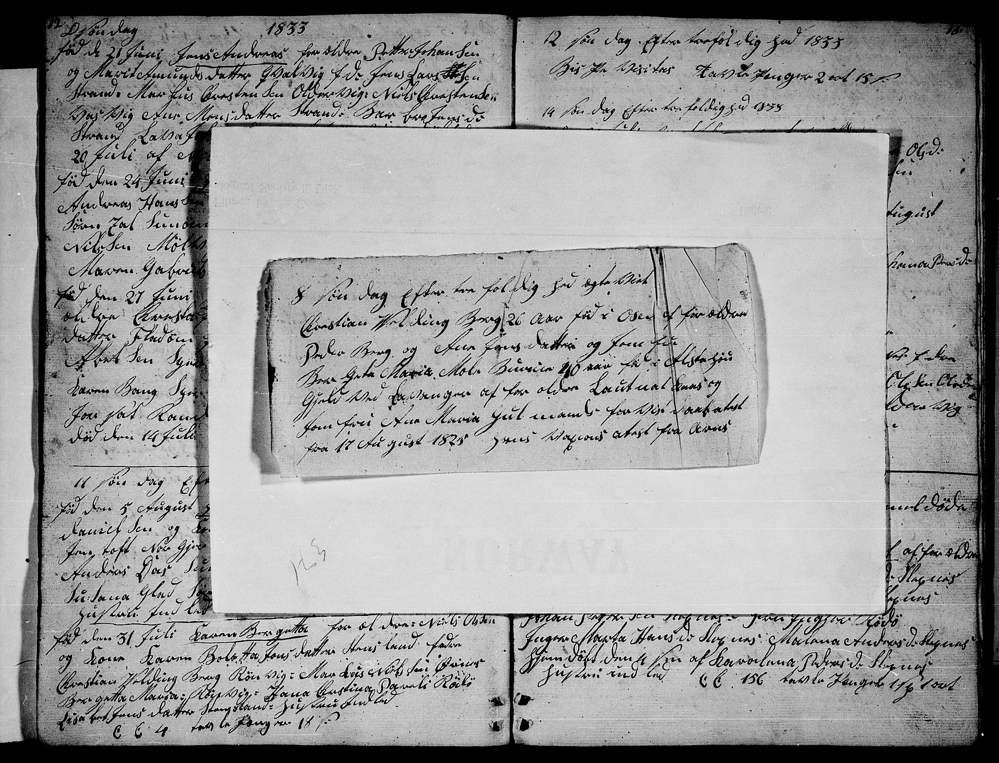 Ministerialprotokoller, klokkerbøker og fødselsregistre - Nordland, AV/SAT-A-1459/841/L0618: Klokkerbok nr. 841C02, 1833-1855, s. 14-15