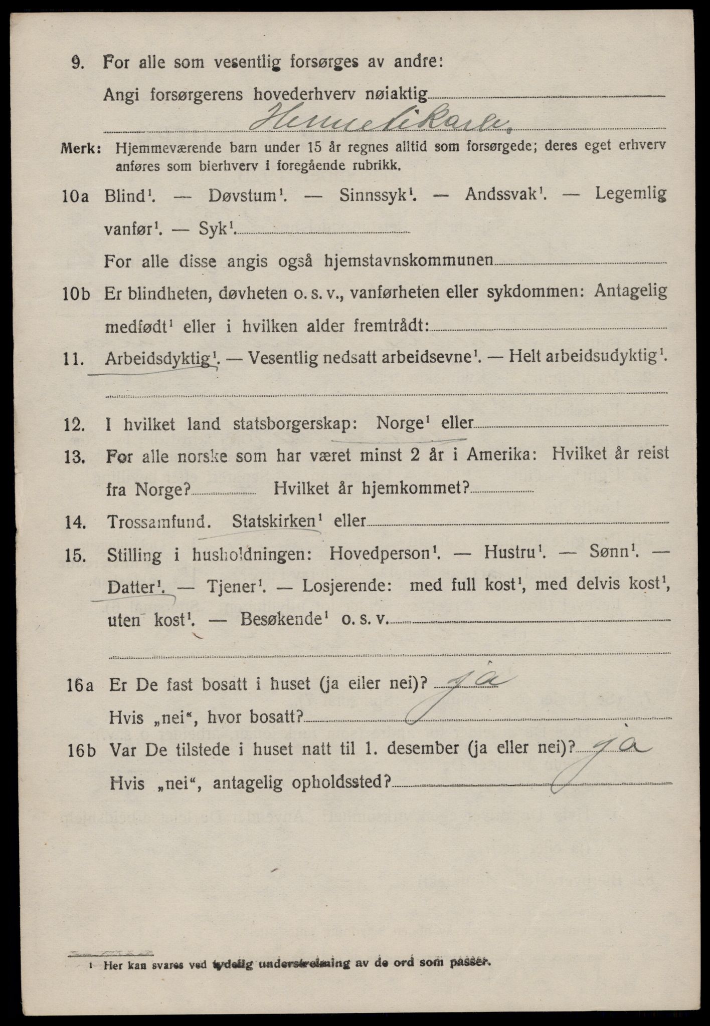 SAST, Folketelling 1920 for 1126 Hetland herred, 1920, s. 13108