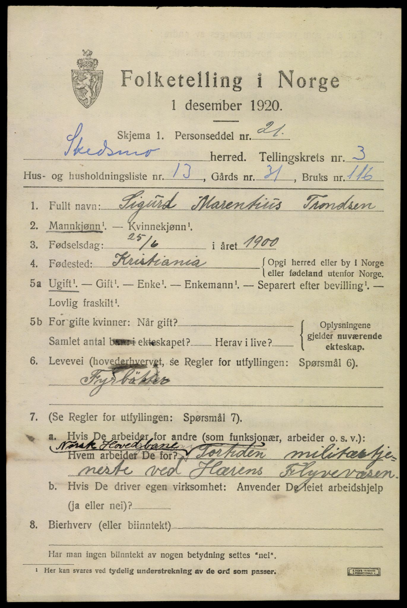 SAO, Folketelling 1920 for 0231 Skedsmo herred, 1920, s. 3751