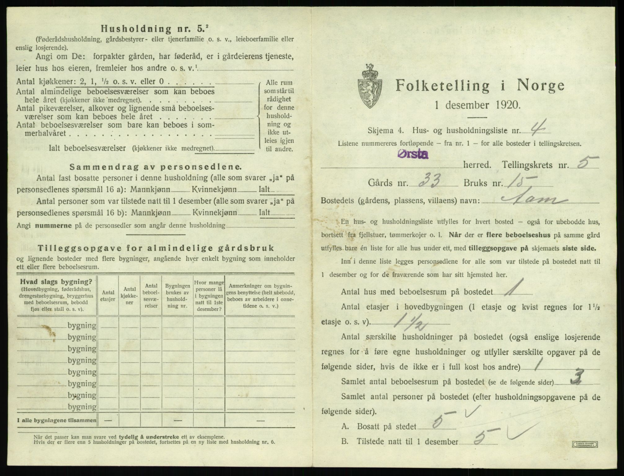 SAT, Folketelling 1920 for 1520 Ørsta herred, 1920, s. 510