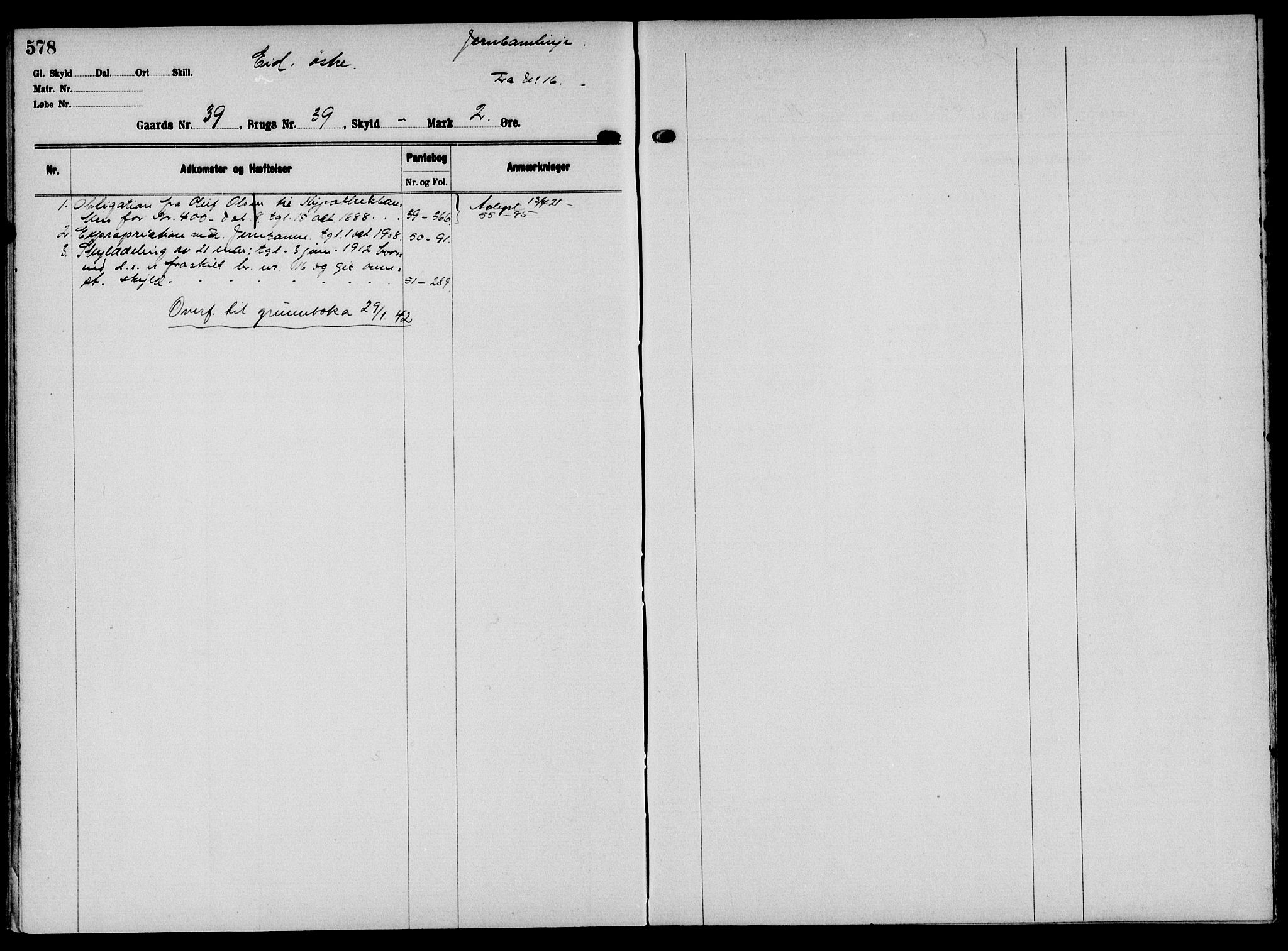 Solør tingrett, AV/SAH-TING-008/H/Ha/Hak/L0002: Panteregister nr. II, 1900-1935, s. 578