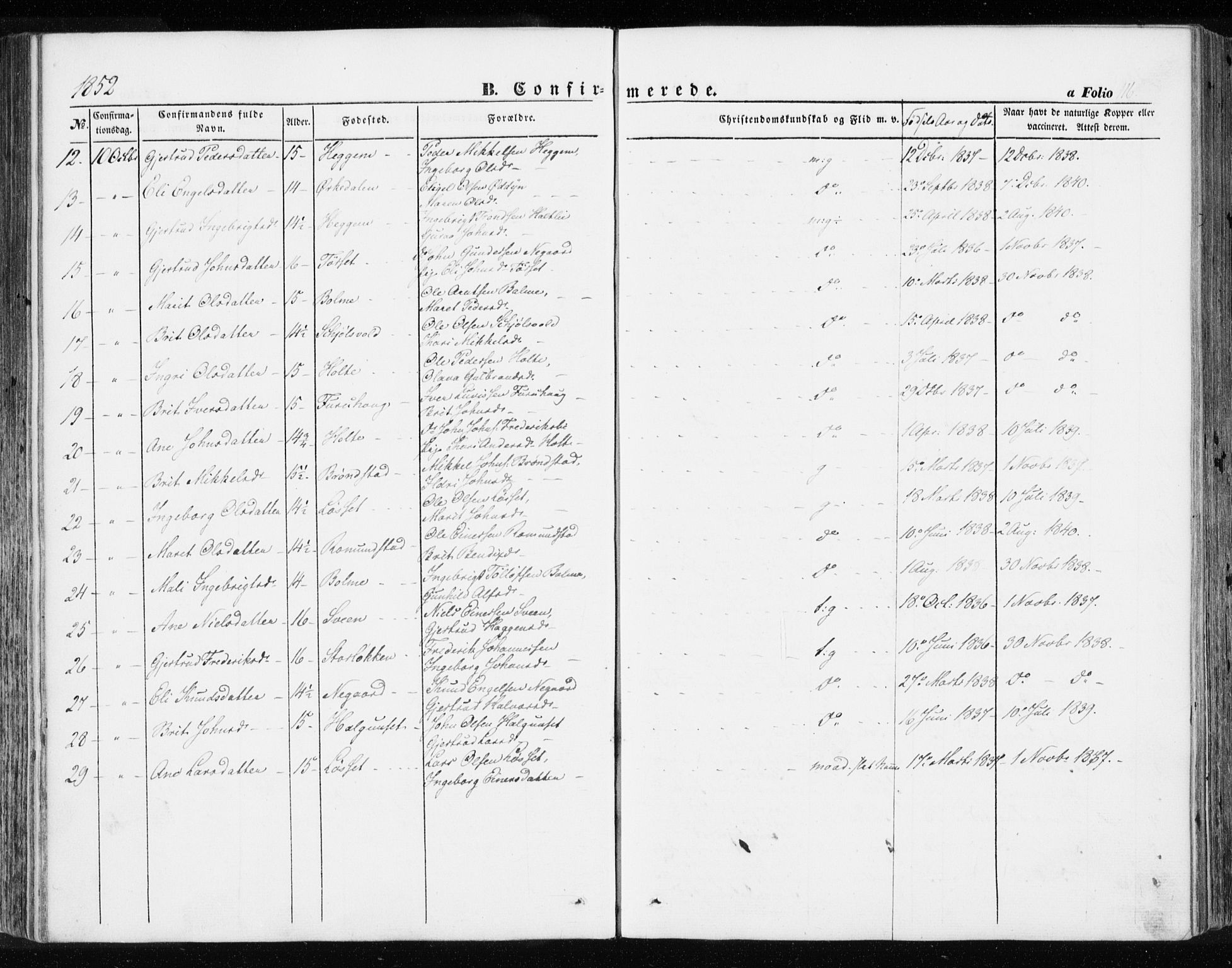 Ministerialprotokoller, klokkerbøker og fødselsregistre - Møre og Romsdal, SAT/A-1454/595/L1044: Ministerialbok nr. 595A06, 1852-1863, s. 116