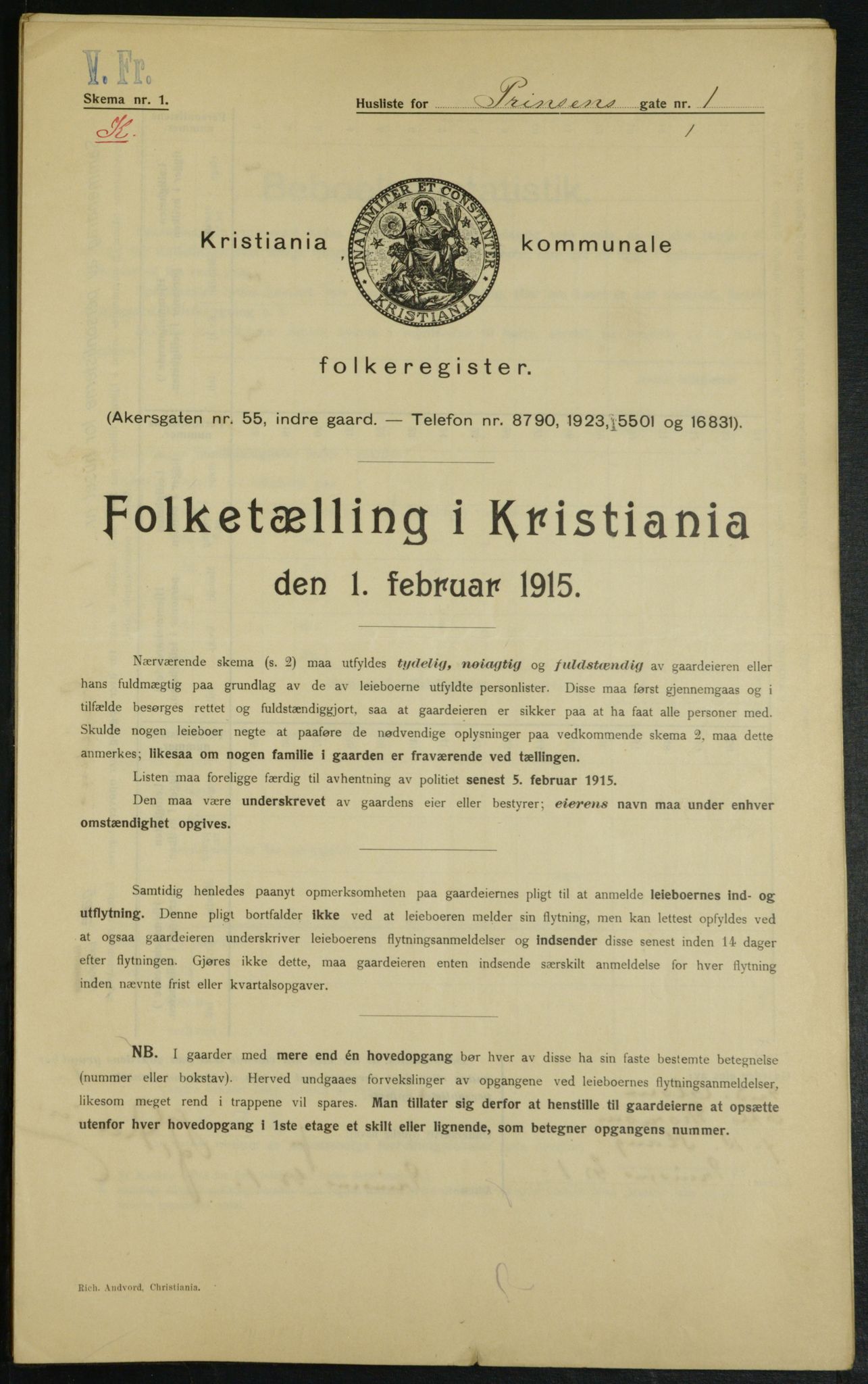 OBA, Kommunal folketelling 1.2.1915 for Kristiania, 1915, s. 80936