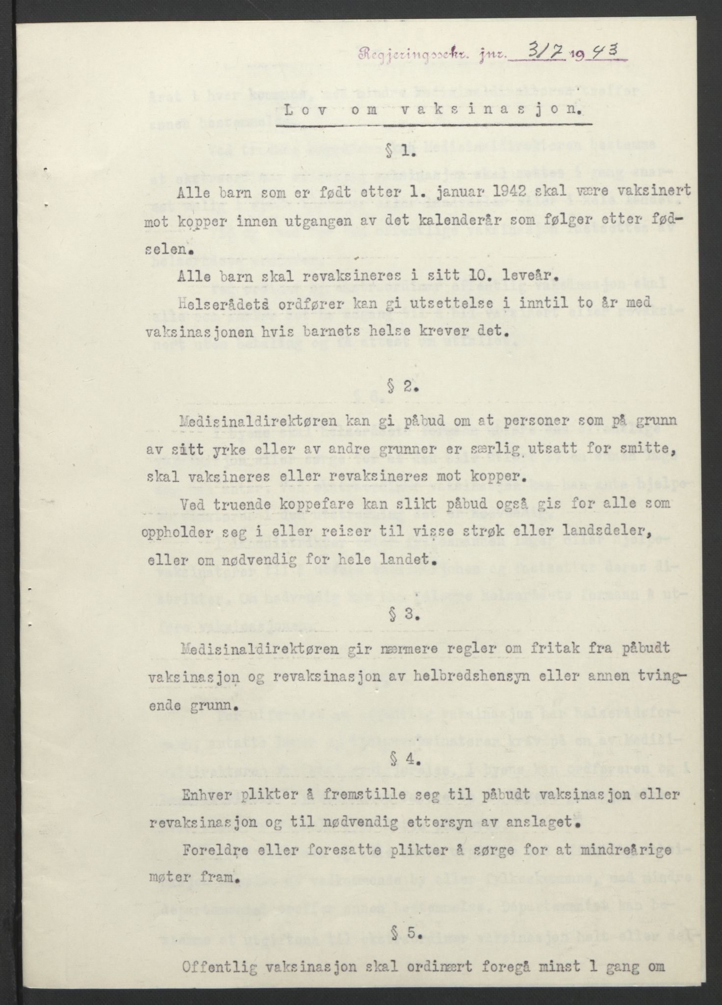 NS-administrasjonen 1940-1945 (Statsrådsekretariatet, de kommisariske statsråder mm), RA/S-4279/D/Db/L0099: Lover, 1943, s. 590
