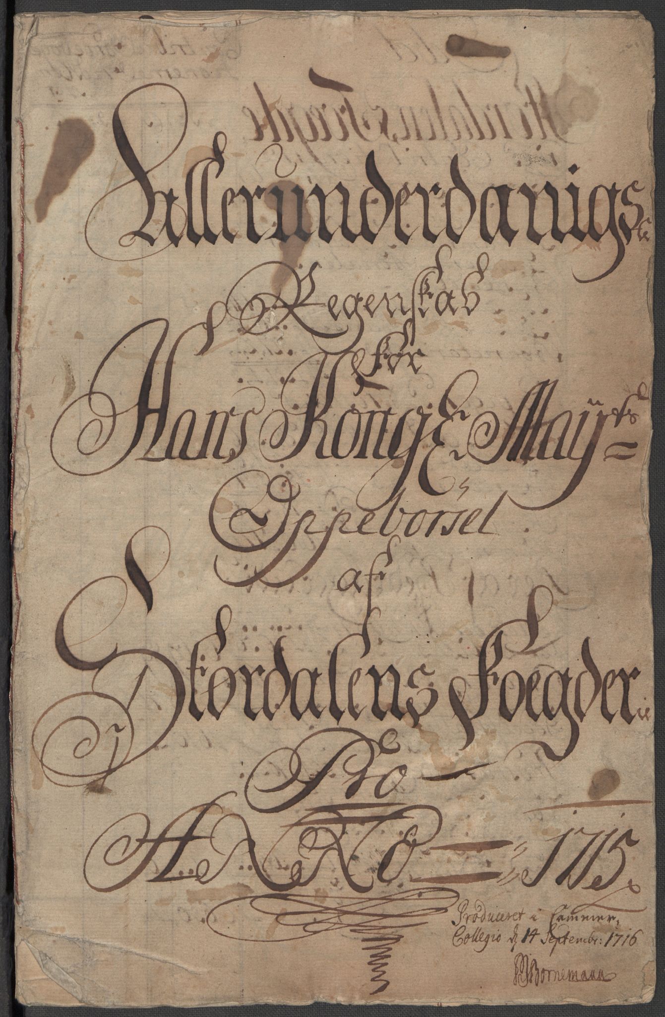 Rentekammeret inntil 1814, Reviderte regnskaper, Fogderegnskap, RA/EA-4092/R62/L4205: Fogderegnskap Stjørdal og Verdal, 1715, s. 4