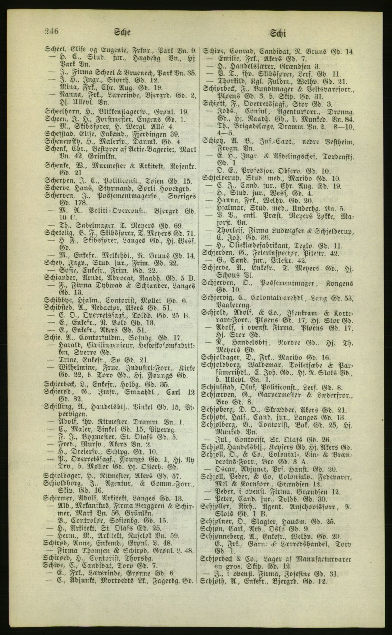 Kristiania/Oslo adressebok, PUBL/-, 1880, s. 246