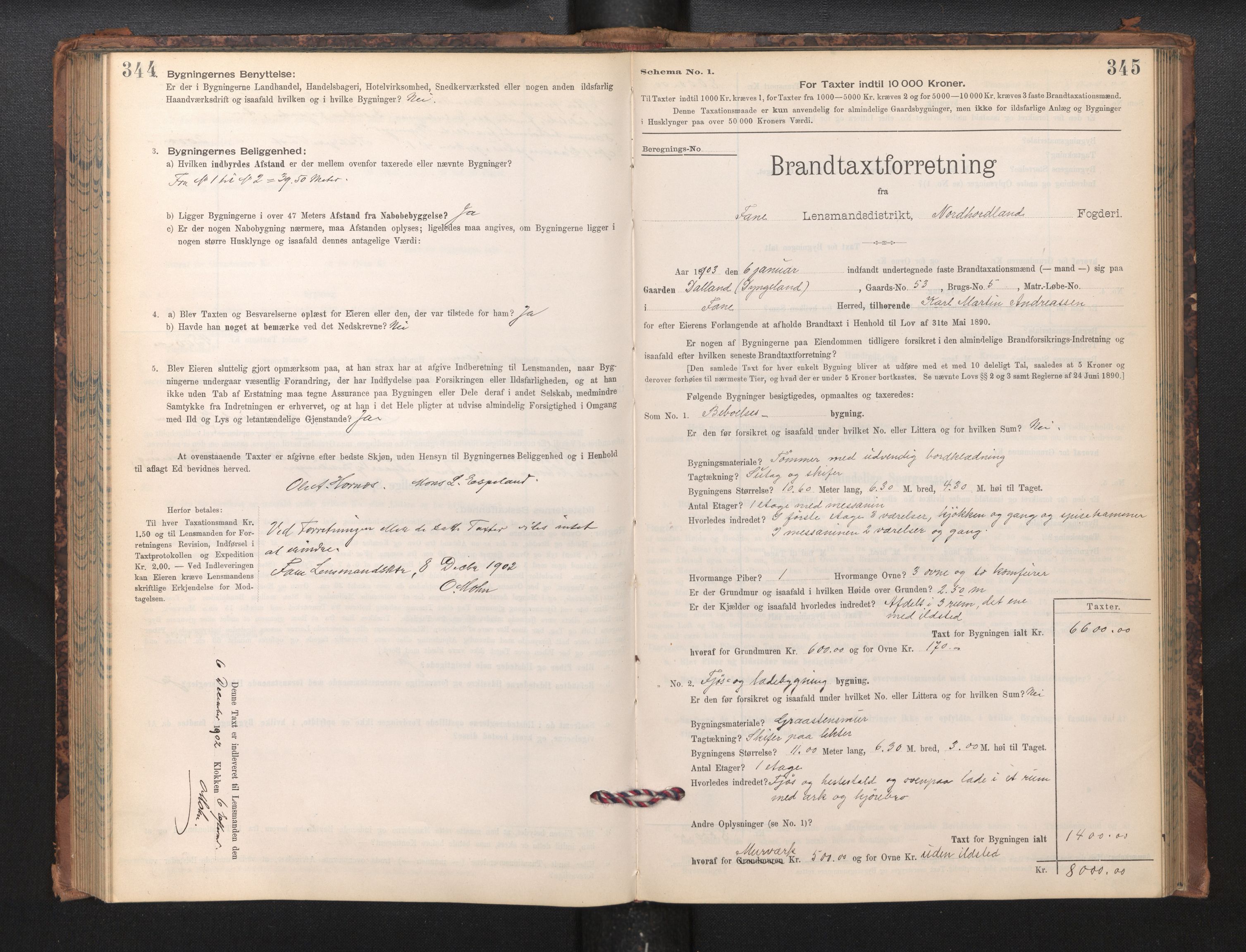 Lensmannen i Fana, SAB/A-31801/0012/L0017: Branntakstprotokoll skjematakst, 1898-1903, s. 344-345