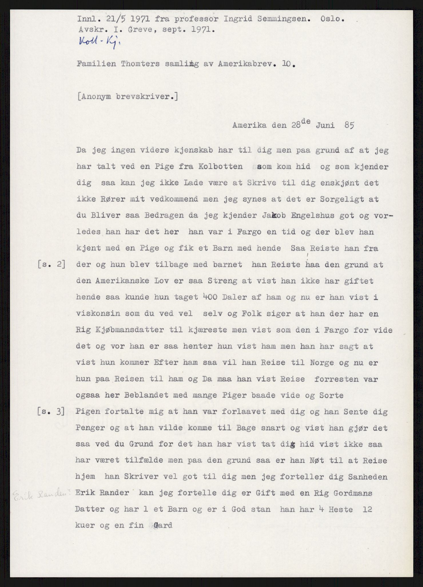 Samlinger til kildeutgivelse, Amerikabrevene, AV/RA-EA-4057/F/L0015: Innlån fra Oppland: Sæteren - Vigerust, 1838-1914, s. 333