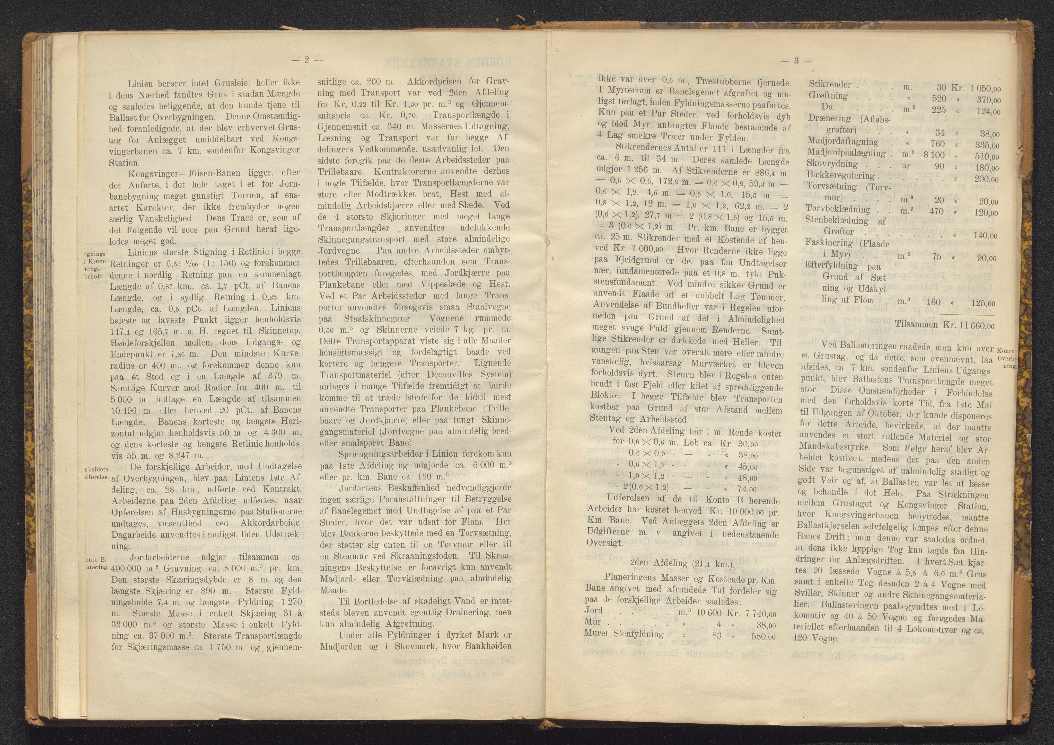 Norges Statsbaner Bibliotek (NSB), AV/SAKO-A-355/E/Ea/L0162/0001: Jernbanedrift (656.2) / Avslutningsrapport for jernbaneanlegg Eidanger - Brevik / Hamar - Sel / Kristiansand - Byglandsfjord / Kongsvinger - Flisa, 1899
