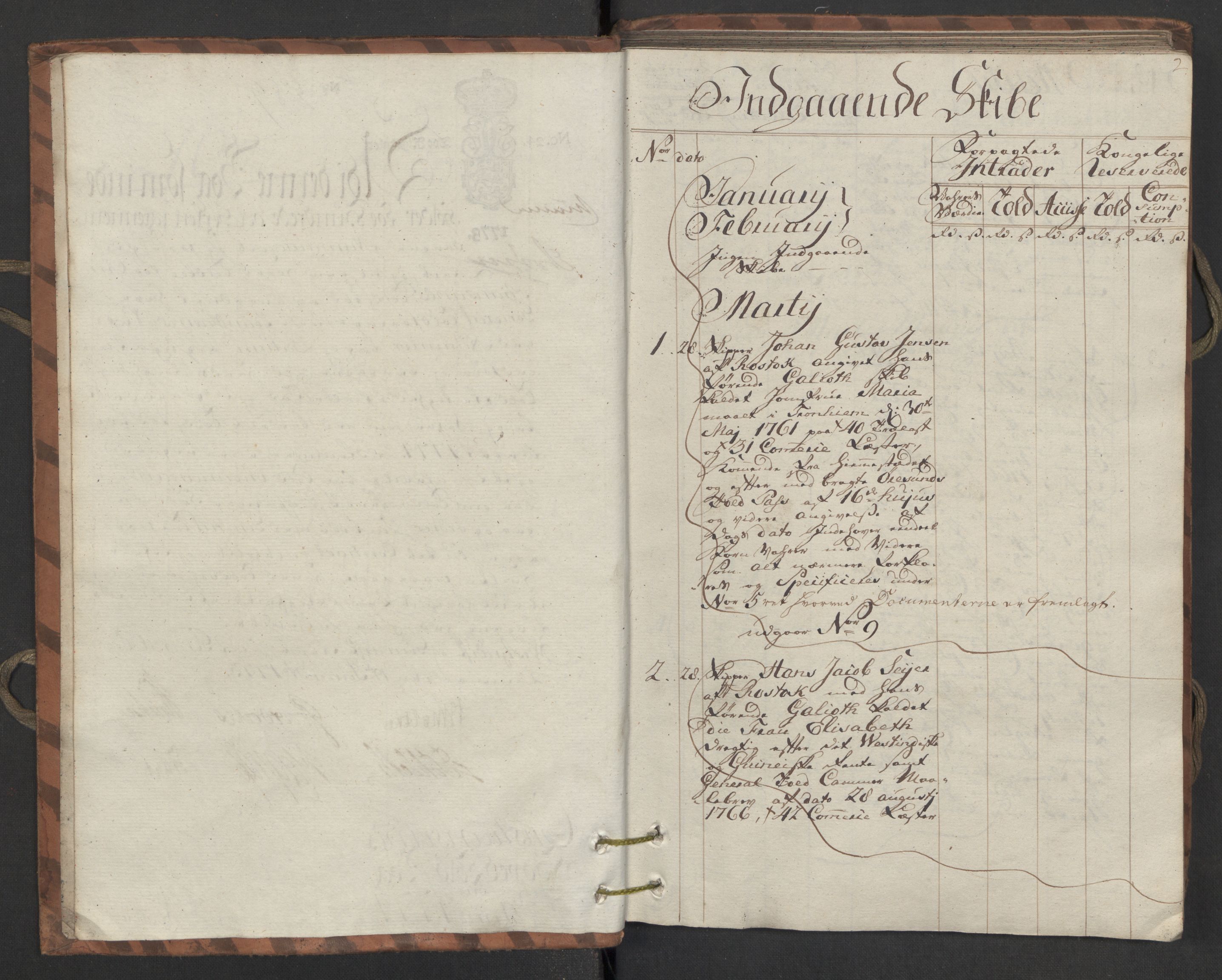 Generaltollkammeret, tollregnskaper, AV/RA-EA-5490/R32/L0031/0001: Tollregnskaper Kristiansund / Hovedtollbok, 1774