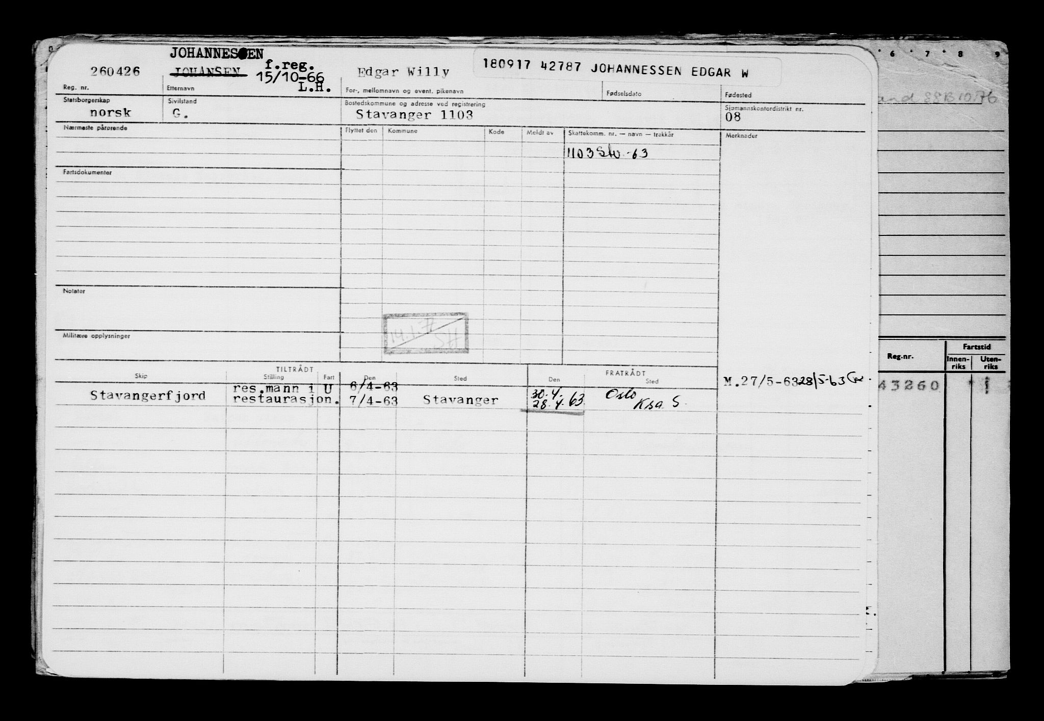 Direktoratet for sjømenn, AV/RA-S-3545/G/Gb/L0151: Hovedkort, 1917, s. 730