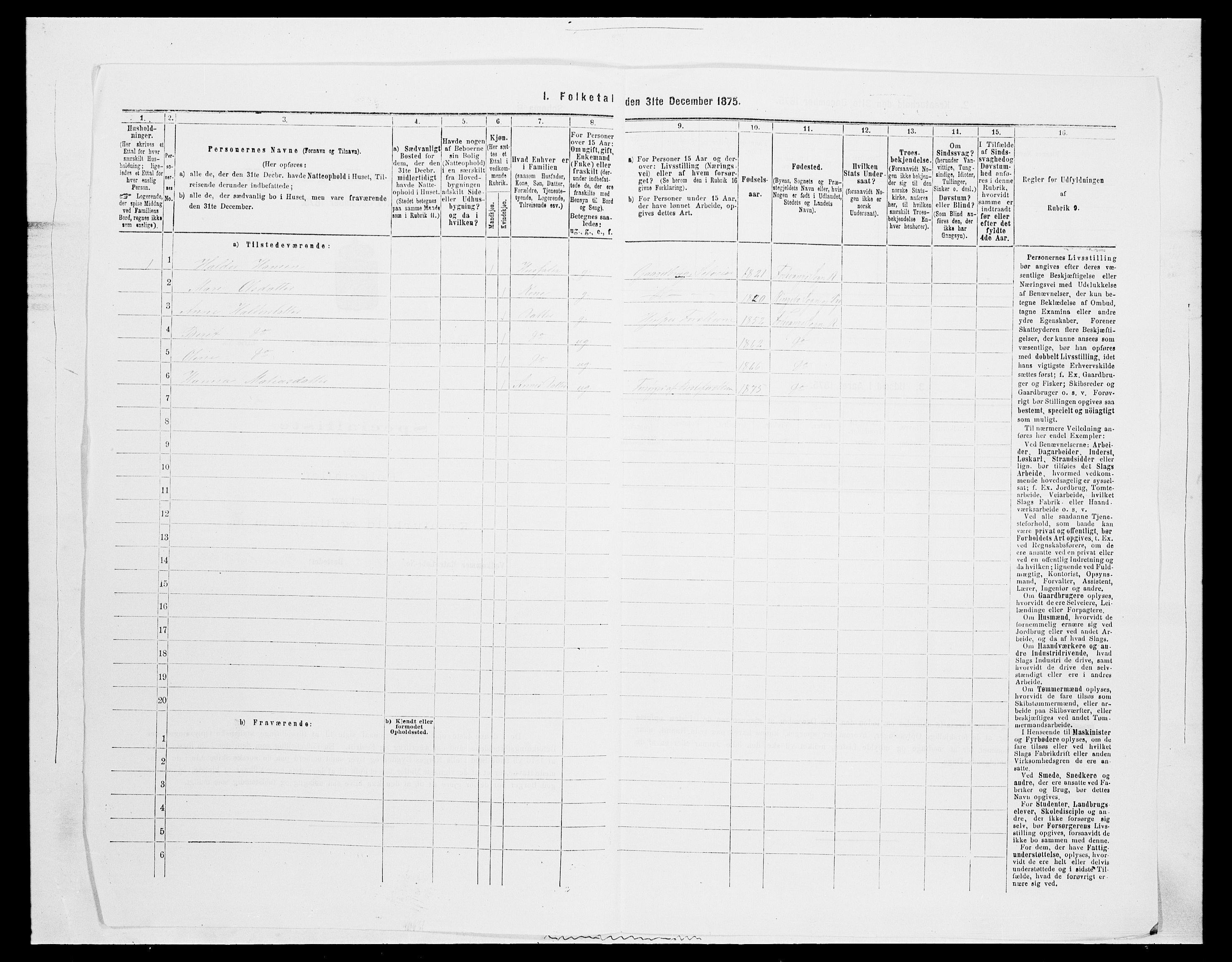 SAH, Folketelling 1875 for 0520P Ringebu prestegjeld, 1875, s. 1017