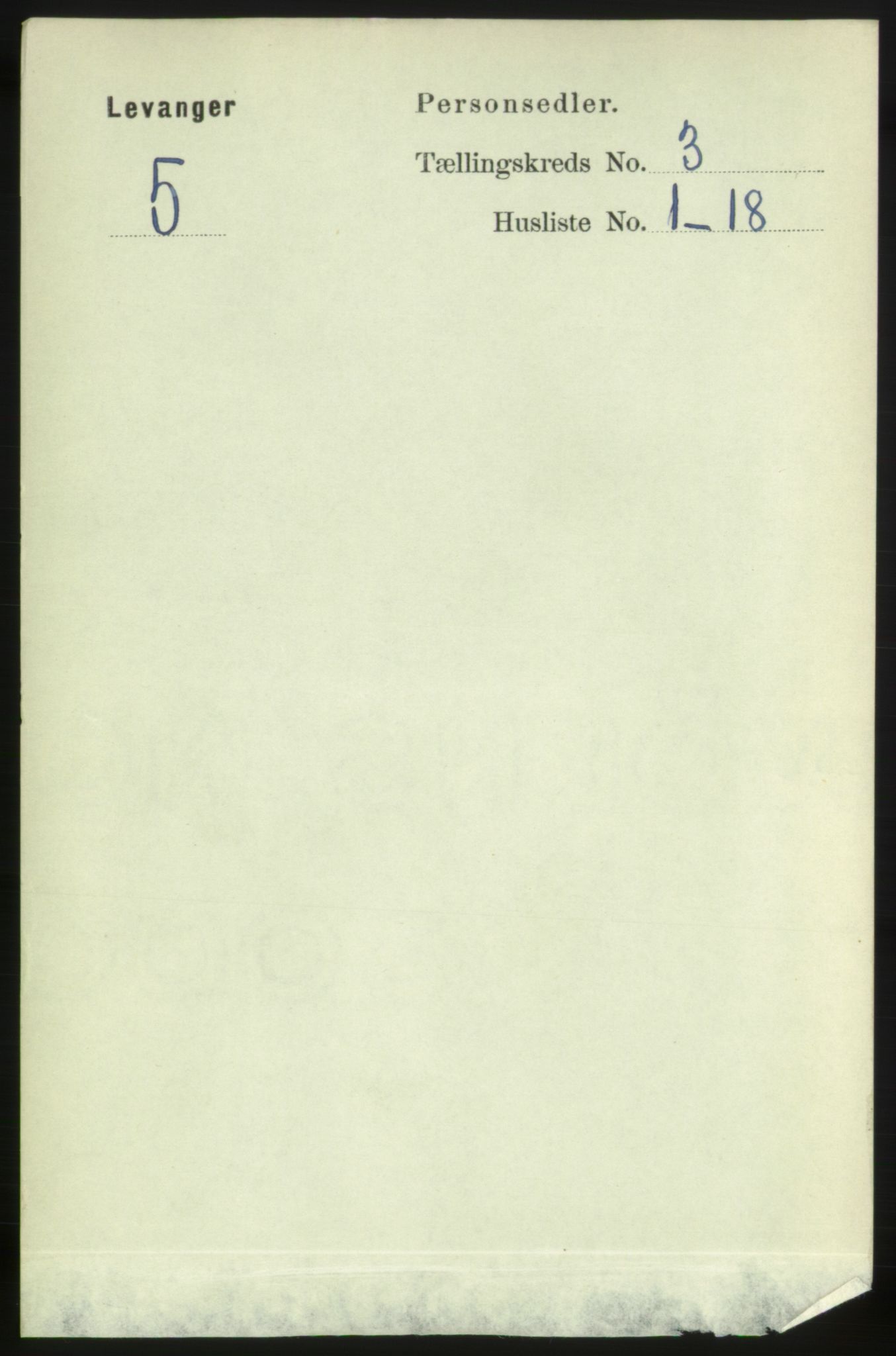 RA, Folketelling 1891 for 1701 Levanger kjøpstad, 1891, s. 949