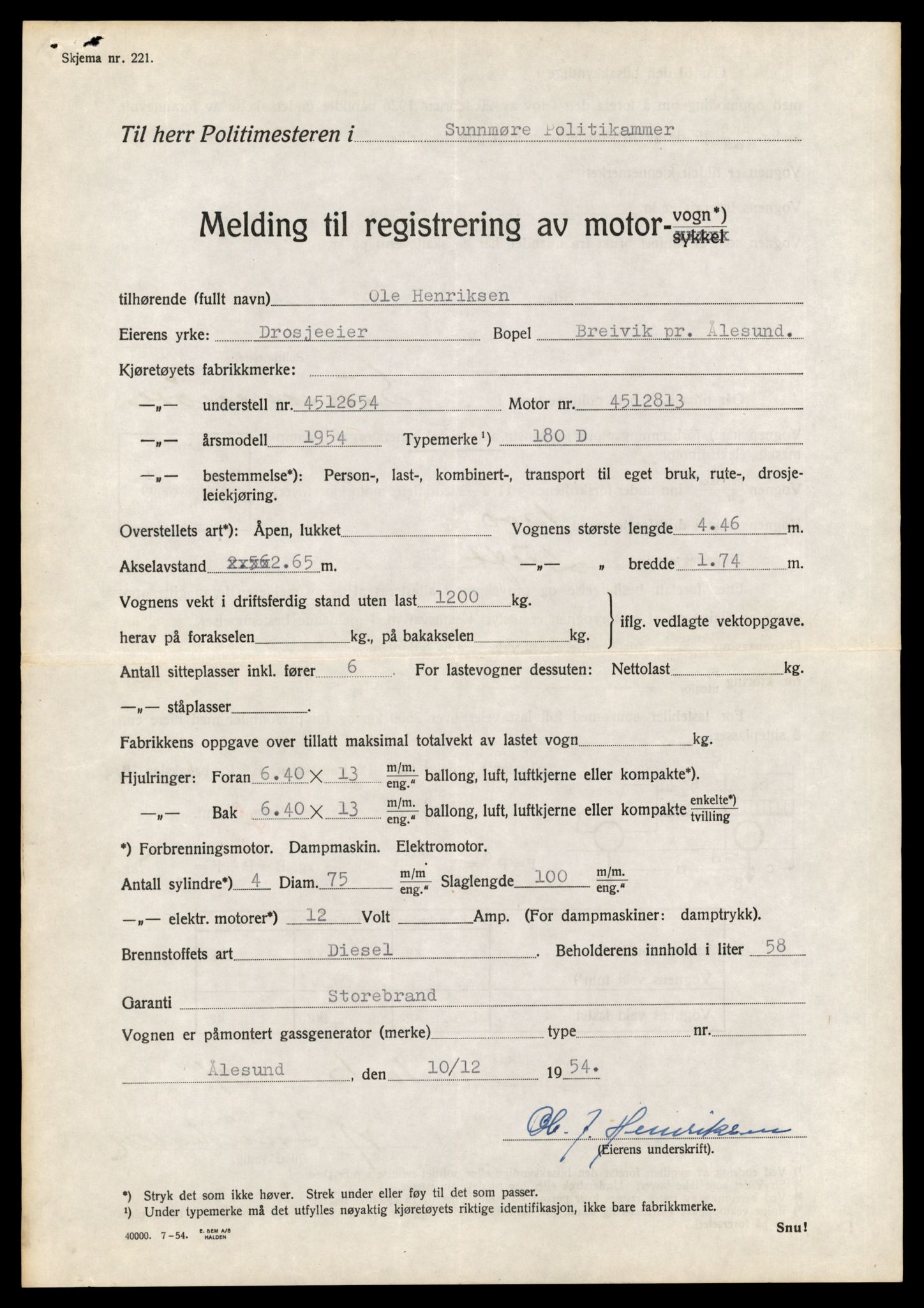 Møre og Romsdal vegkontor - Ålesund trafikkstasjon, AV/SAT-A-4099/F/Fe/L0042: Registreringskort for kjøretøy T 13906 - T 14079, 1927-1998, s. 1321