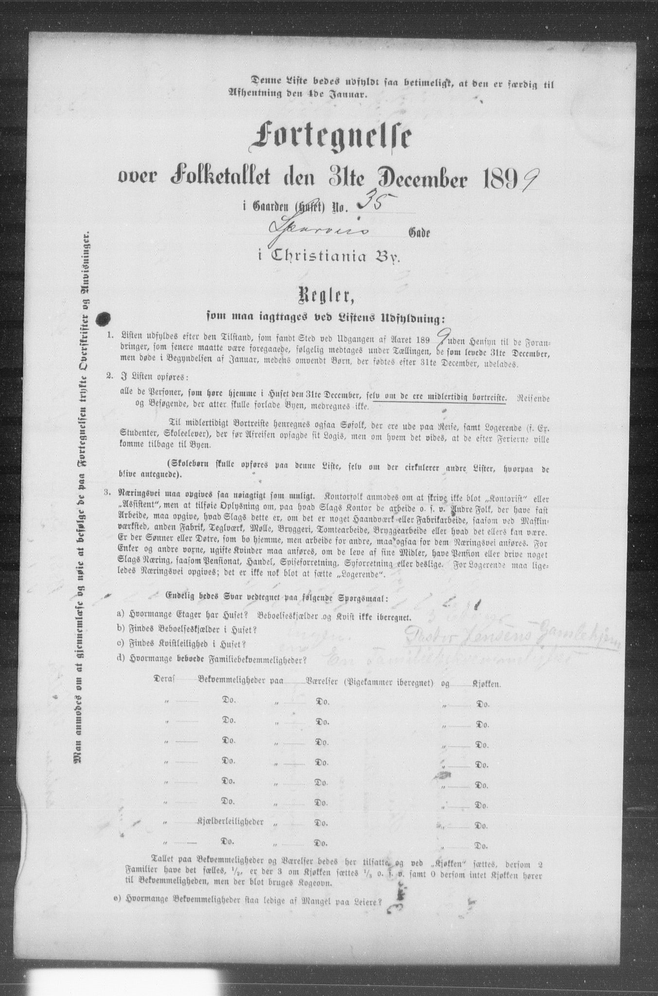 OBA, Kommunal folketelling 31.12.1899 for Kristiania kjøpstad, 1899, s. 13051