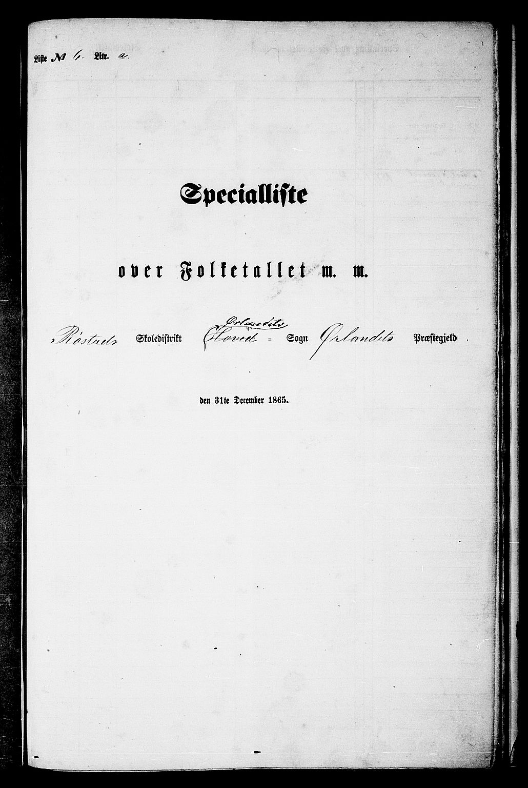 RA, Folketelling 1865 for 1621P Ørland prestegjeld, 1865, s. 123