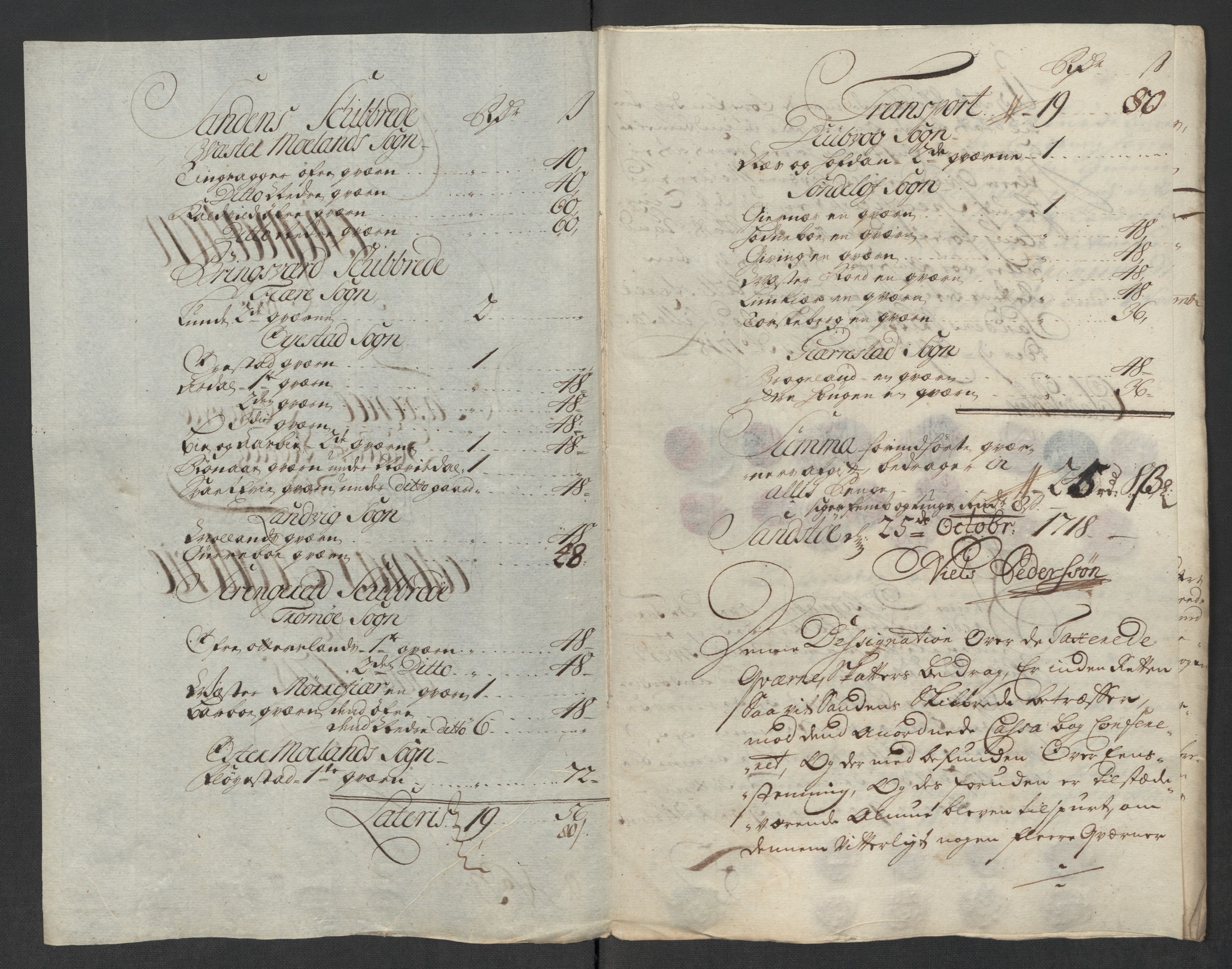 Rentekammeret inntil 1814, Reviderte regnskaper, Fogderegnskap, AV/RA-EA-4092/R39/L2327: Fogderegnskap Nedenes, 1718, s. 136