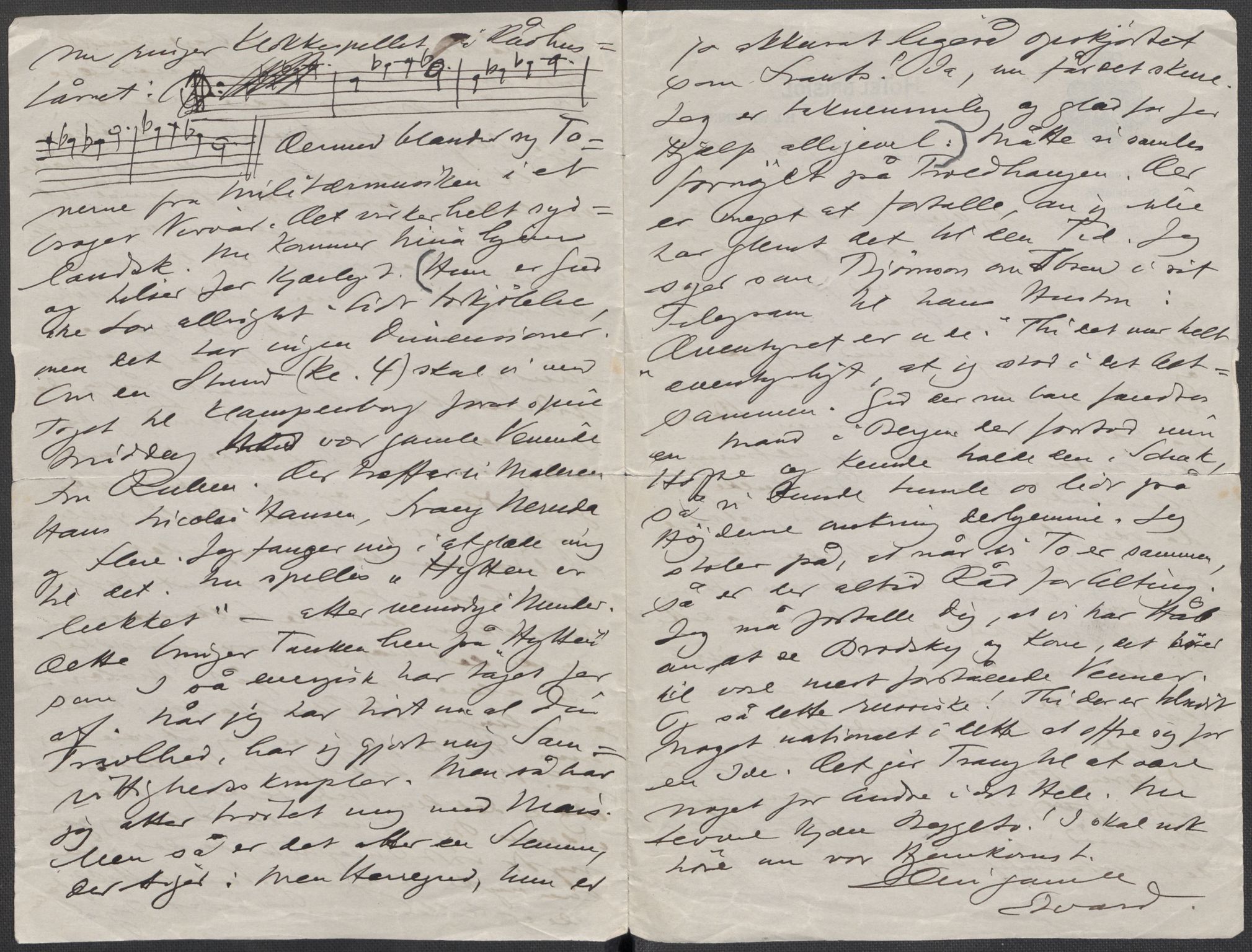 Beyer, Frants, RA/PA-0132/F/L0001: Brev fra Edvard Grieg til Frantz Beyer og "En del optegnelser som kan tjene til kommentar til brevene" av Marie Beyer, 1872-1907, s. 858