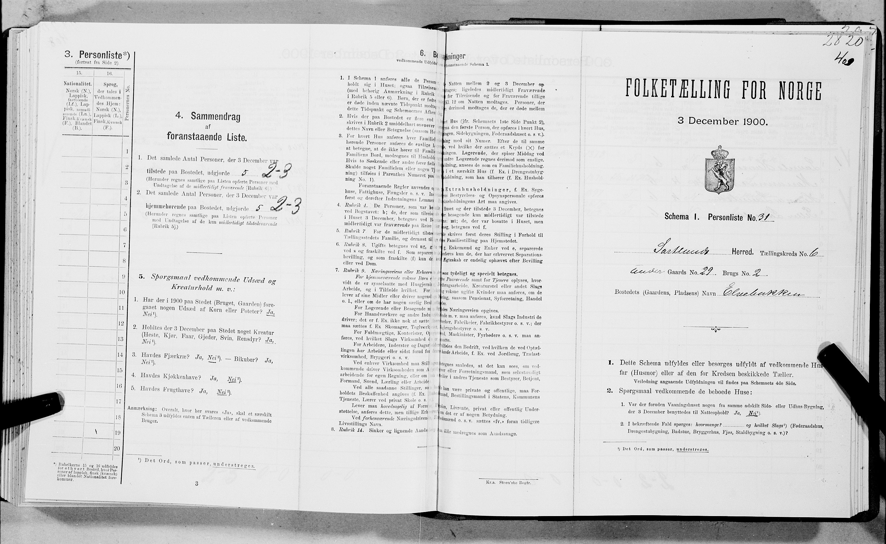 SAT, Folketelling 1900 for 1870 Sortland herred, 1900, s. 859