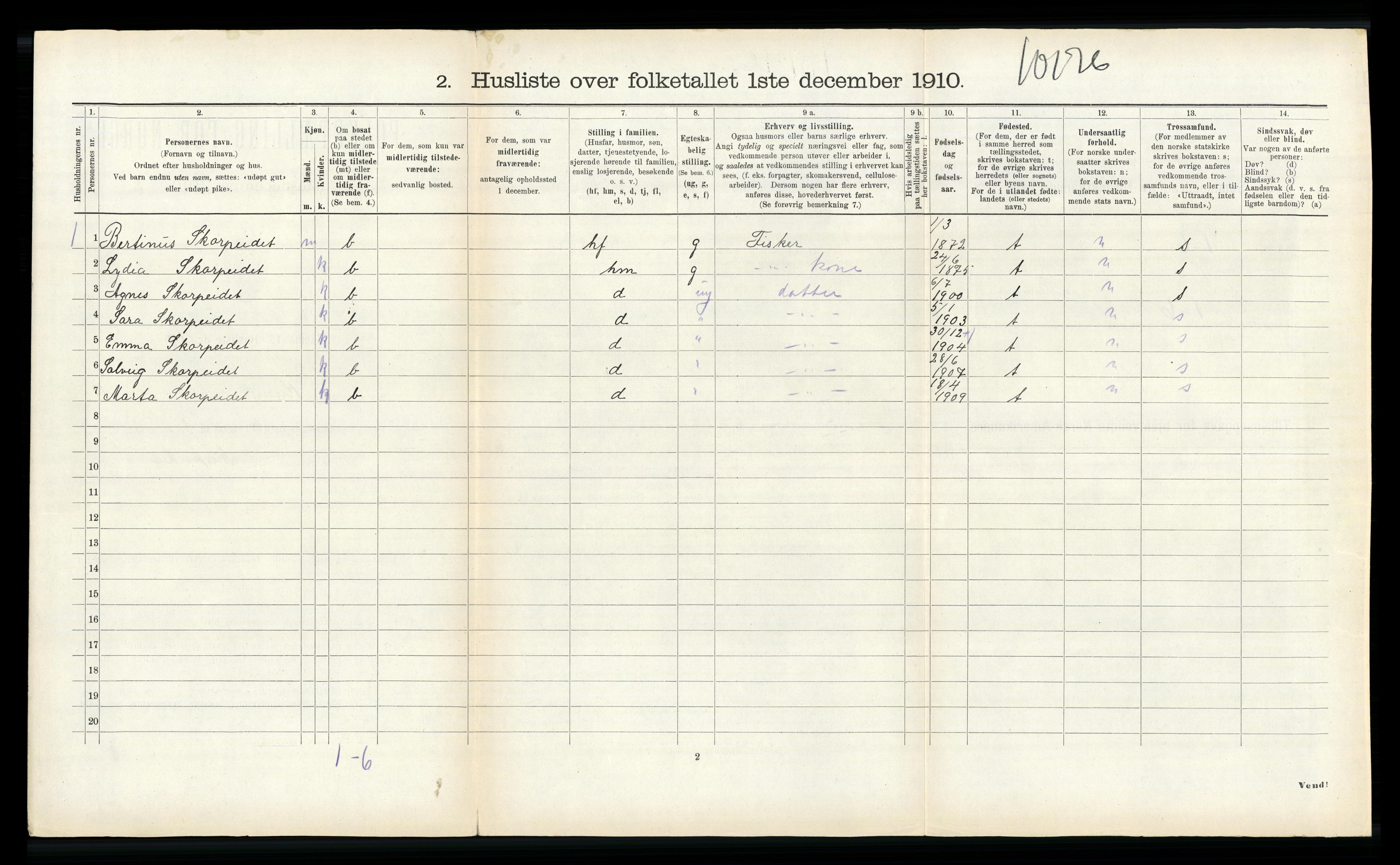 RA, Folketelling 1910 for 1437 Kinn herred, 1910, s. 639