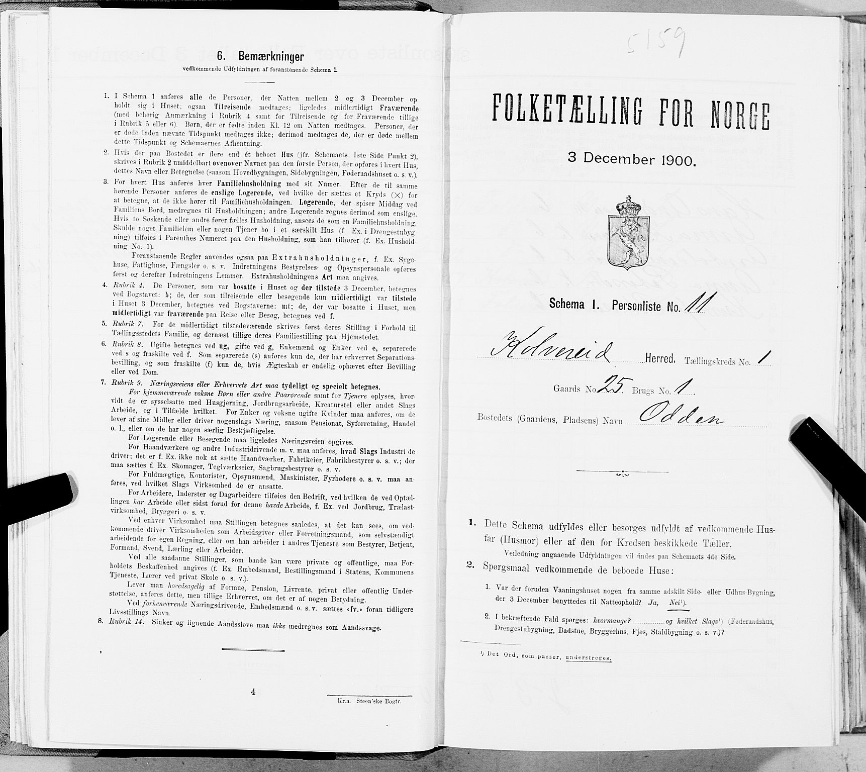 SAT, Folketelling 1900 for 1752 Kolvereid herred, 1900, s. 44