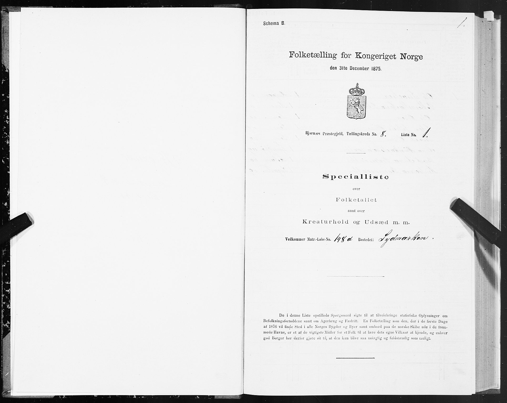 SAT, Folketelling 1875 for 1632P Bjørnør prestegjeld, 1875, s. 4001