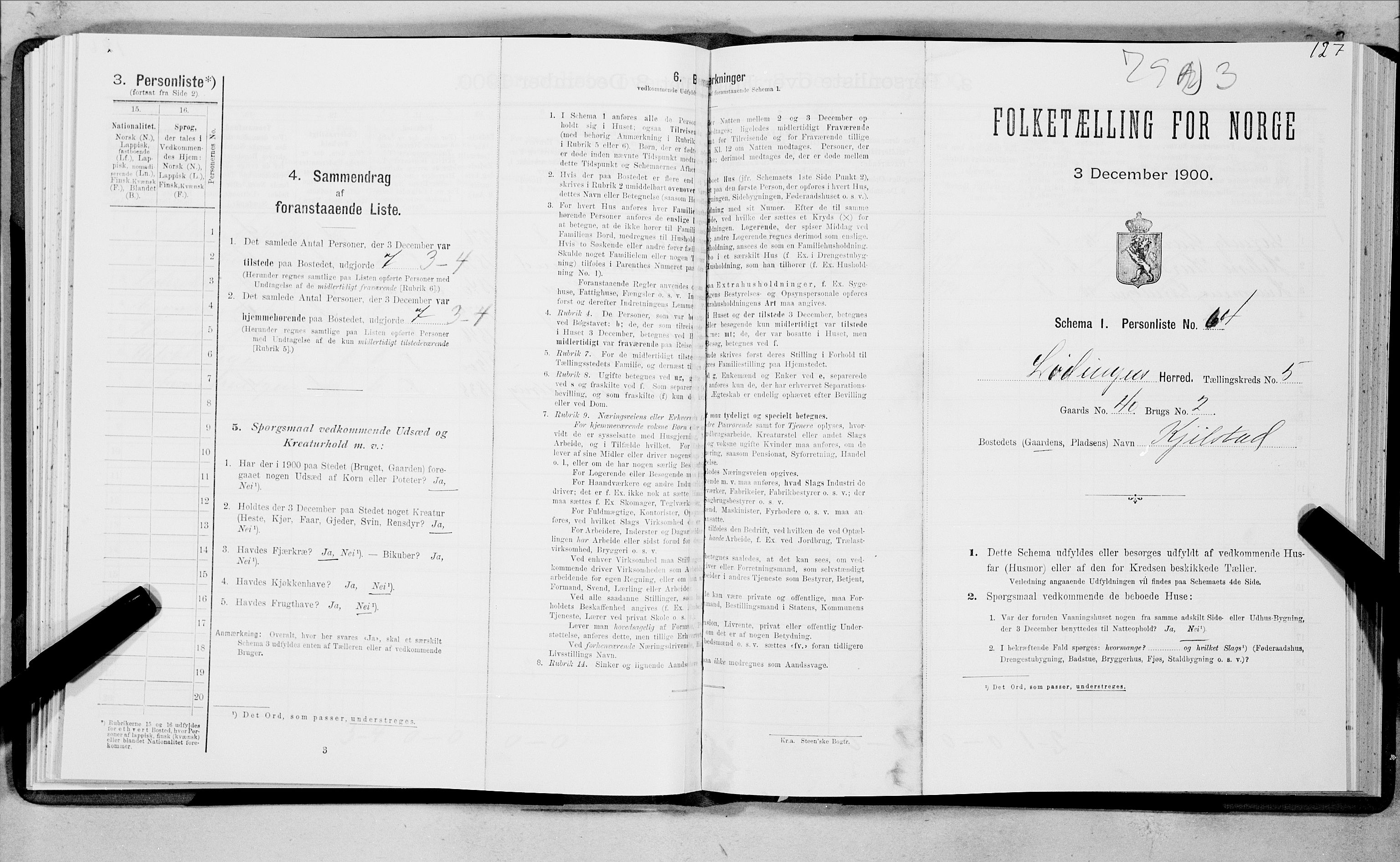 SAT, Folketelling 1900 for 1851 Lødingen herred, 1900, s. 605