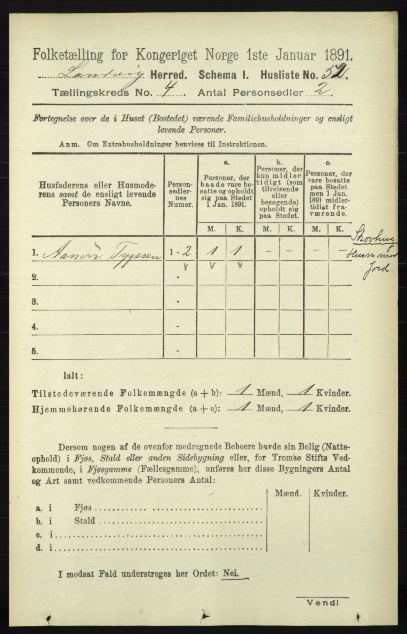 RA, Folketelling 1891 for 0924 Landvik herred, 1891, s. 1762