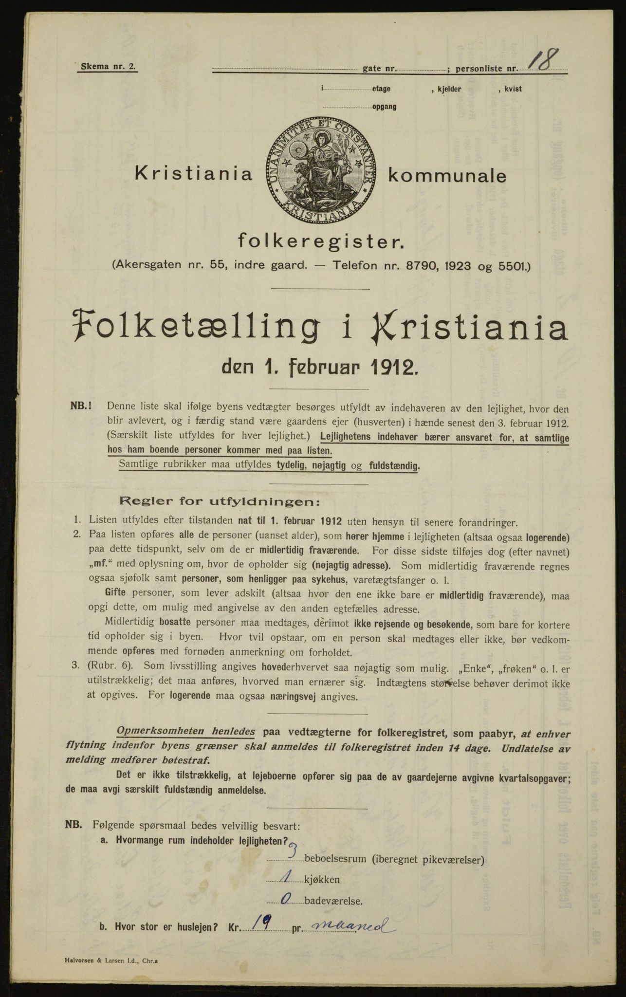 OBA, Kommunal folketelling 1.2.1912 for Kristiania, 1912, s. 60478