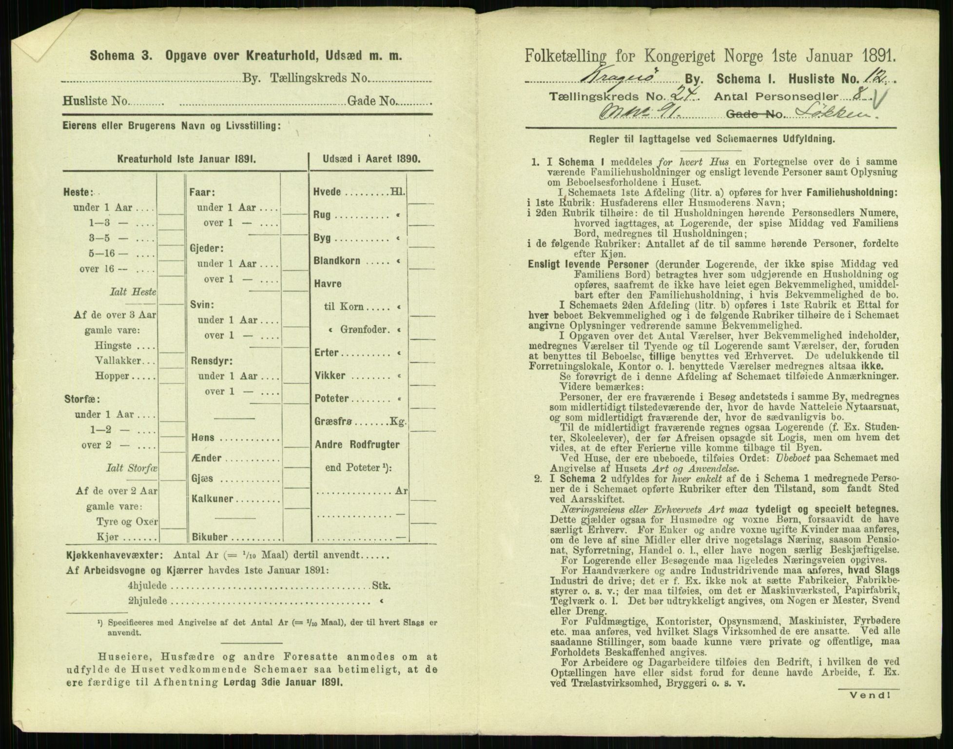 RA, Folketelling 1891 for 0801 Kragerø kjøpstad, 1891, s. 926