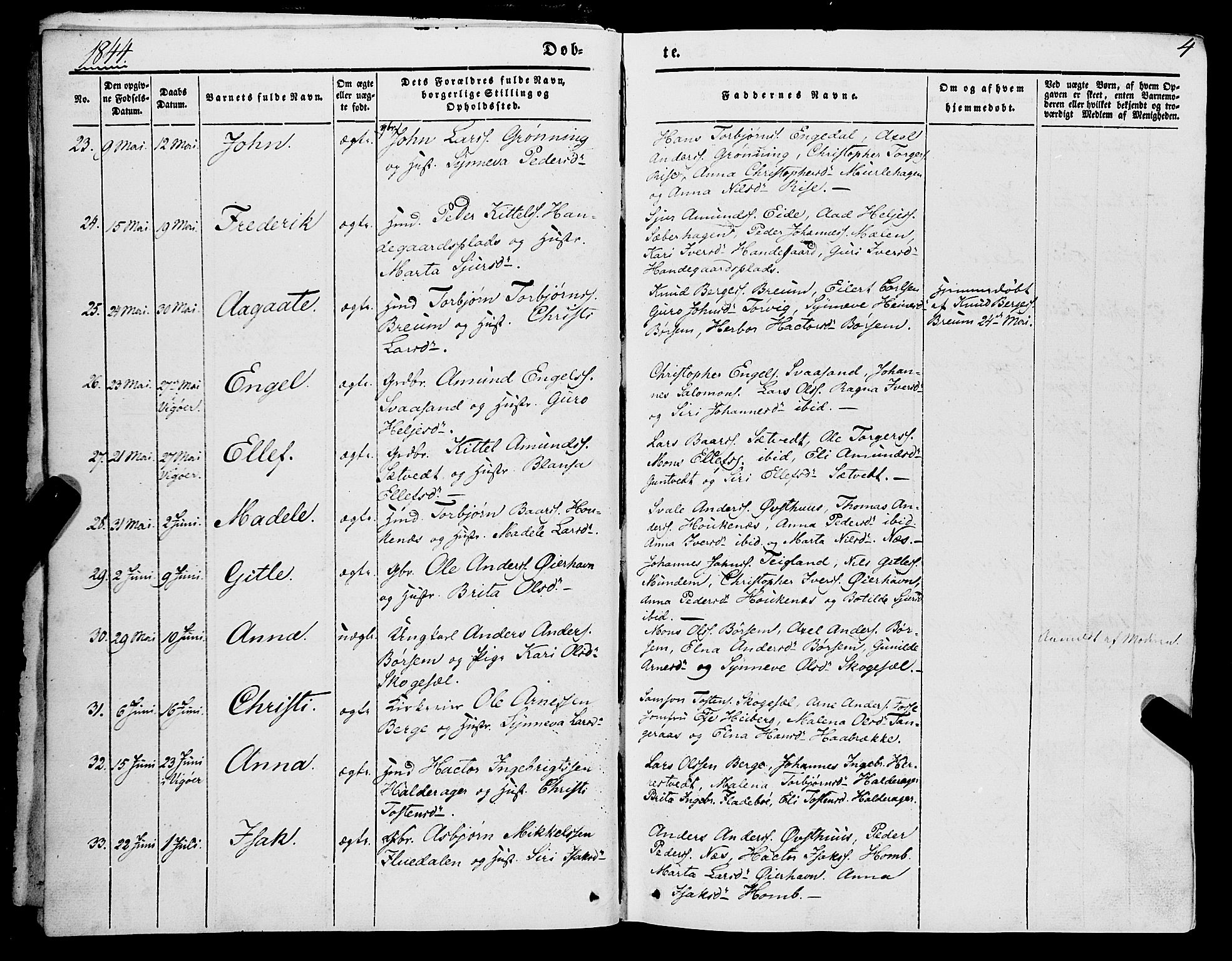 Strandebarm sokneprestembete, AV/SAB-A-78401/H/Haa: Ministerialbok nr. A 7, 1844-1872, s. 4