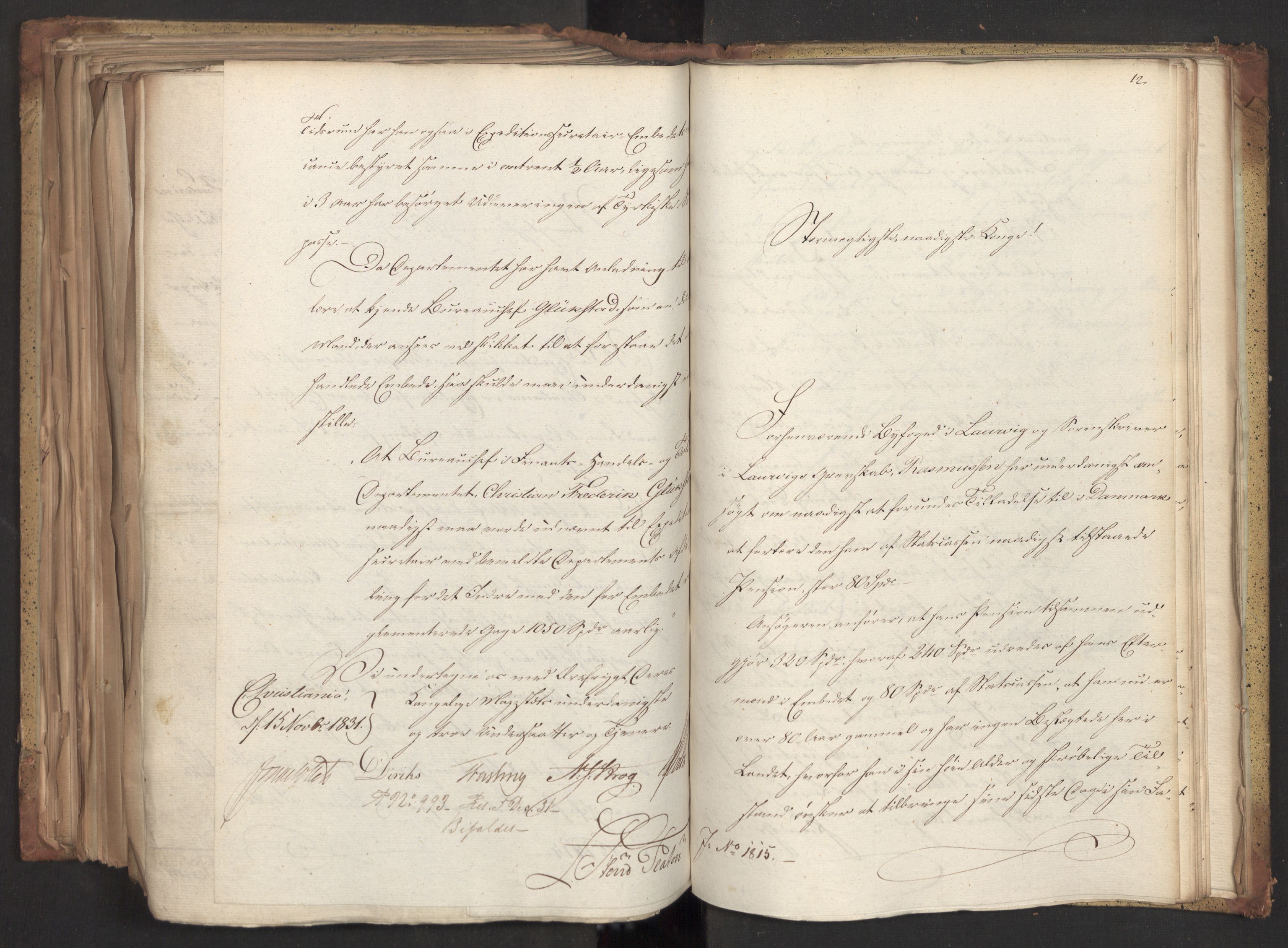Statsrådsavdelingen i Stockholm, AV/RA-S-1003/D/Da/L0074: Regjeringsinnstillinger nr. 1700-1839, 1831, s. 364