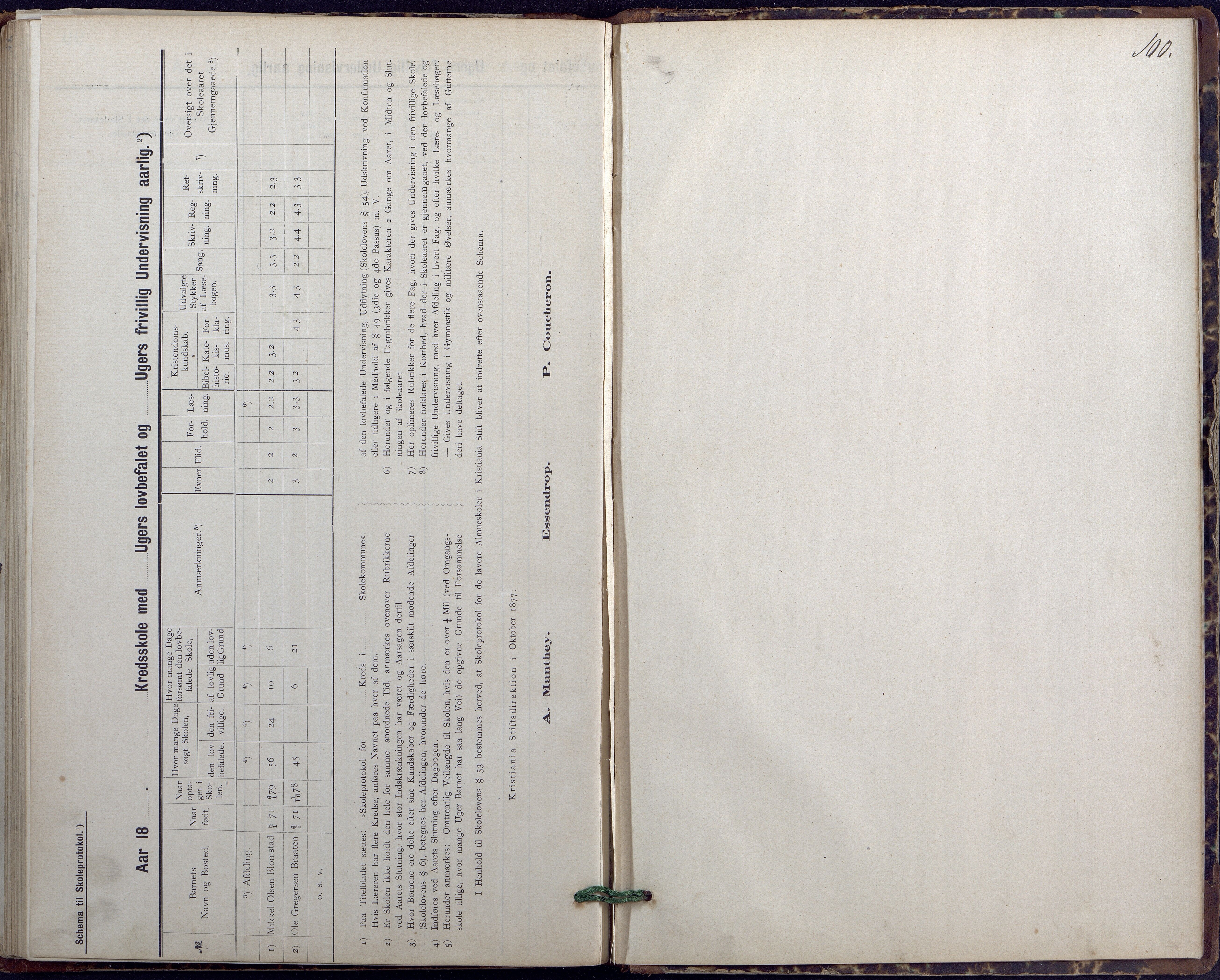 Evje kommune, Ånesland/Omland/Kleveland skolekrets, AAKS/KA0937-550f/F2/L0001: Skoleprotokoll for Aaneland og Omlands kreds, 1899-1909, s. 46