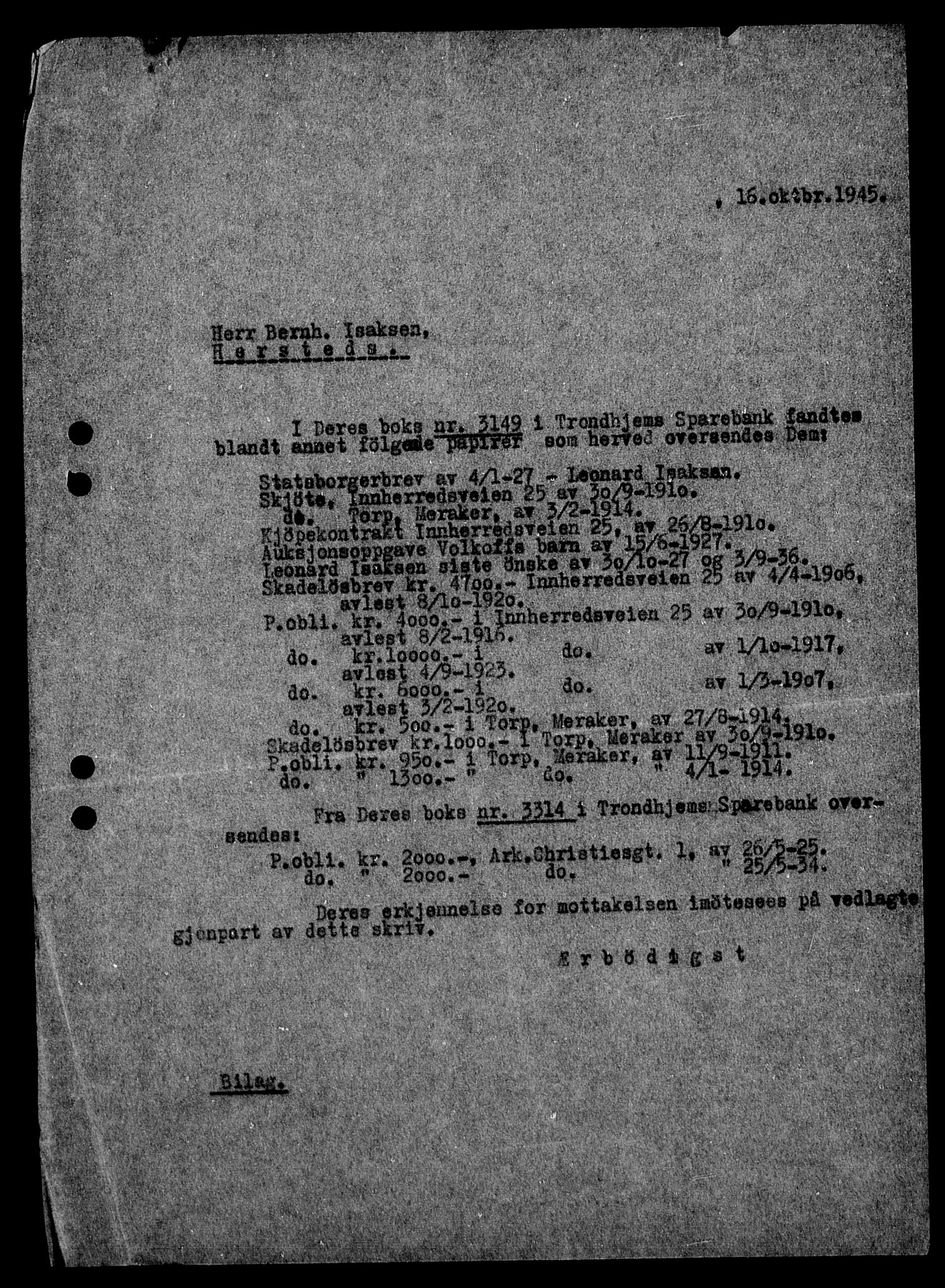 Justisdepartementet, Tilbakeføringskontoret for inndratte formuer, AV/RA-S-1564/H/Hc/Hca/L0896: --, 1945-1947, s. 368