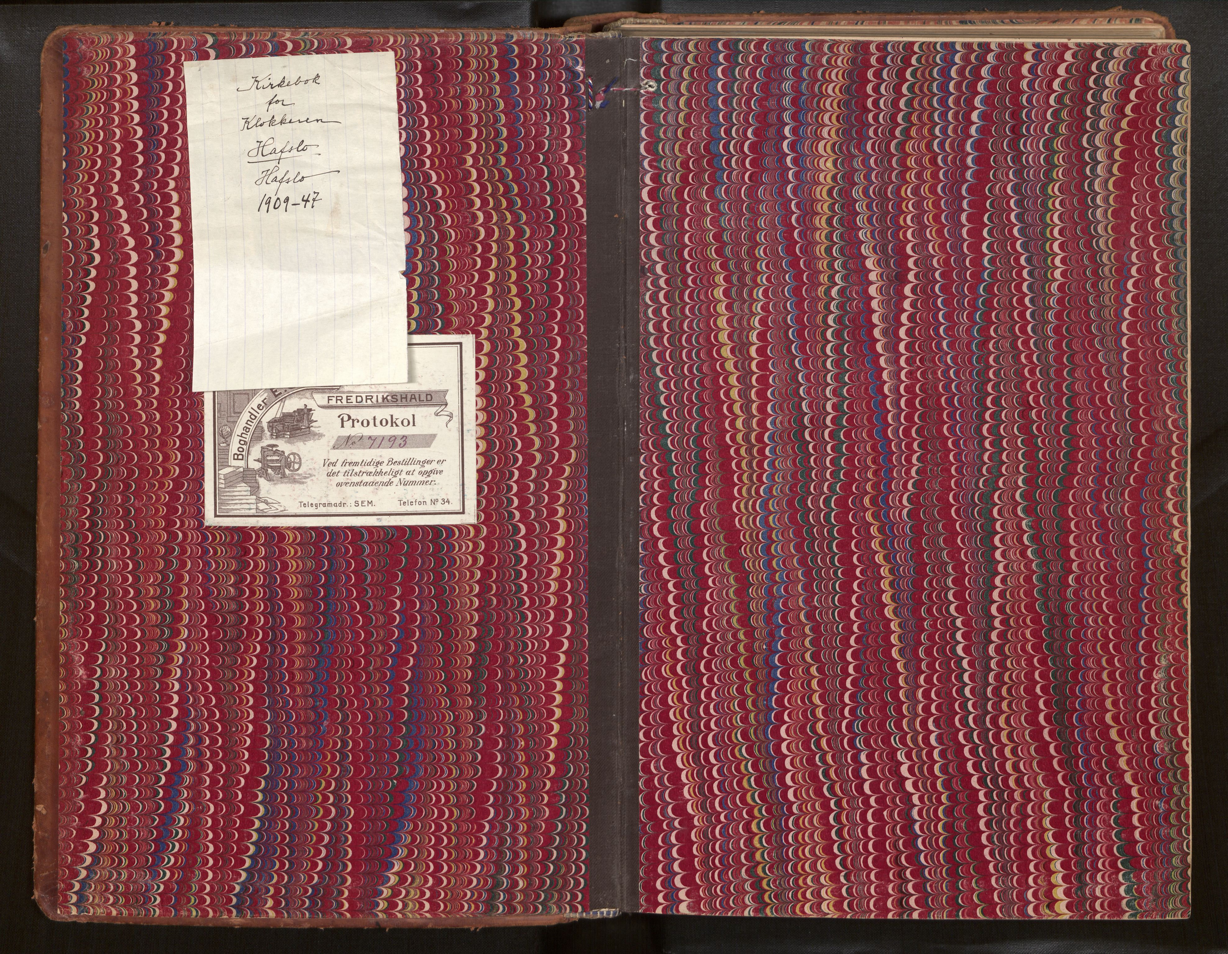 Hafslo sokneprestembete, AV/SAB-A-80301/H/Hab/Habb/L0002: Klokkerbok nr. B 2, 1909-1947