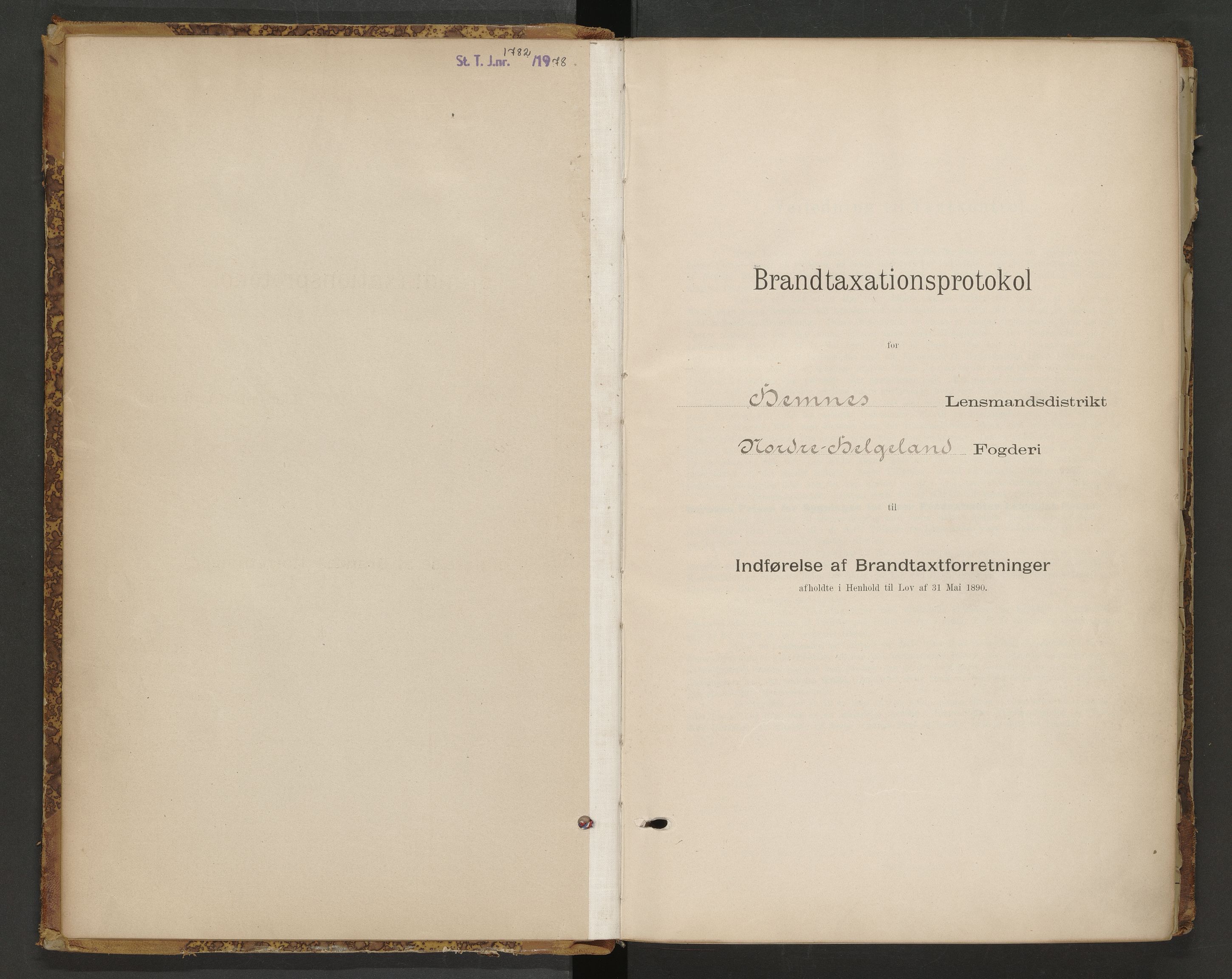 Norges Brannkasse Hemnes, AV/SAT-A-5576/Fb/L0001: Branntakstprotokoll, 1894-1900