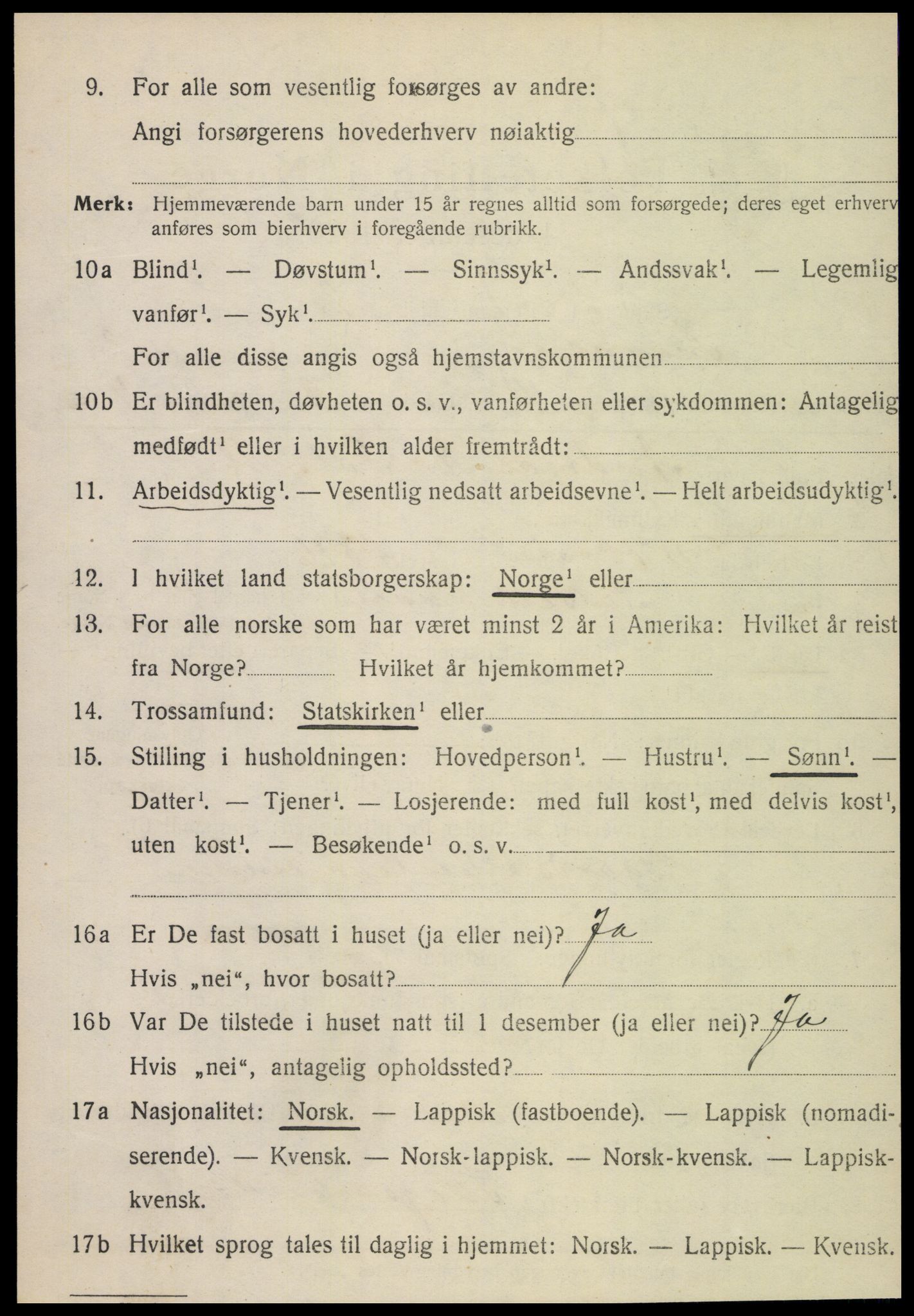 SAT, Folketelling 1920 for 1736 Snåsa herred, 1920, s. 1225