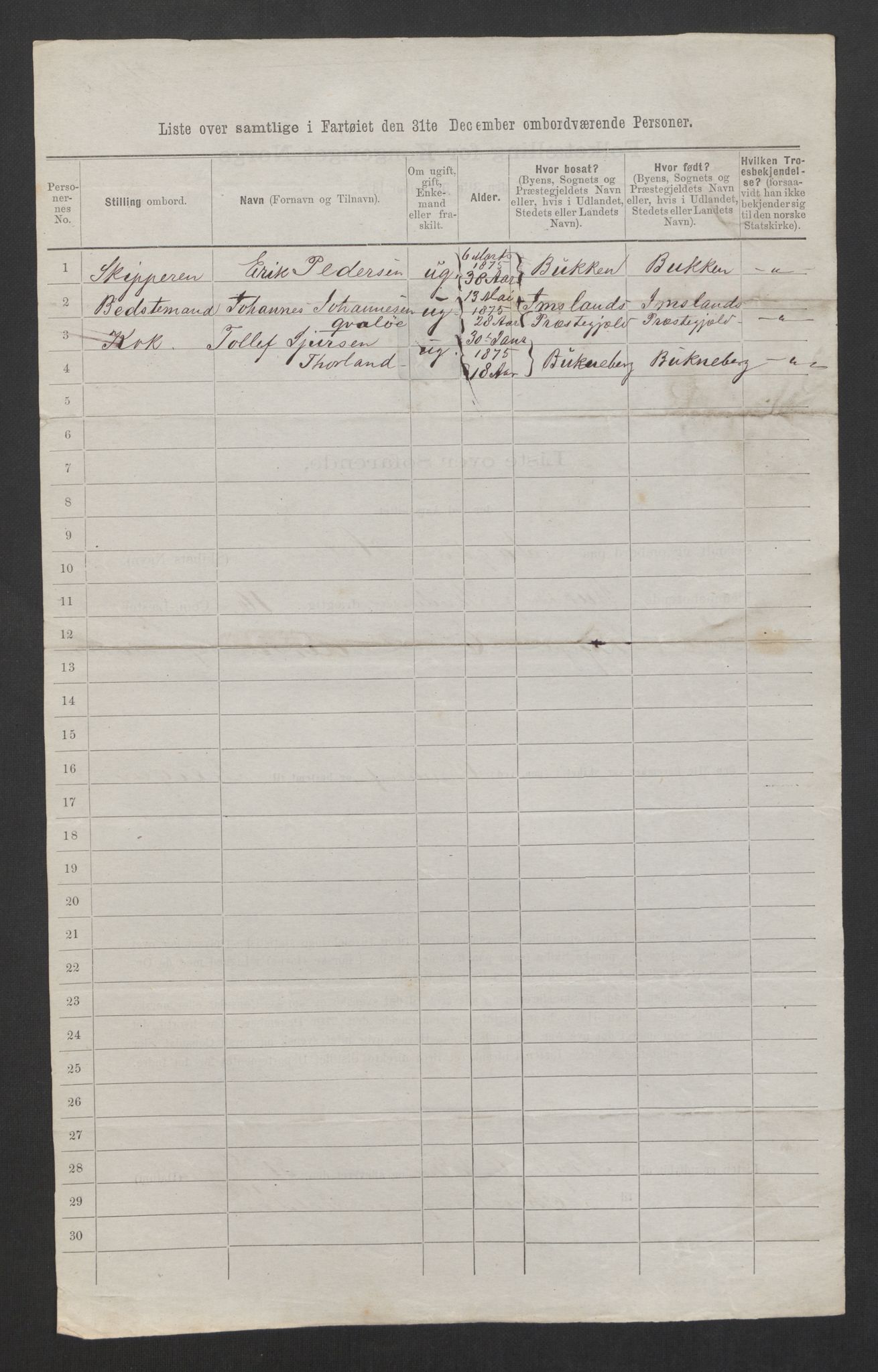 RA, Folketelling 1875, skipslister: Skip i innenrikske havner, hjemmehørende i 1) landdistrikter, 2) forskjellige steder, 3) utlandet, 1875, s. 47