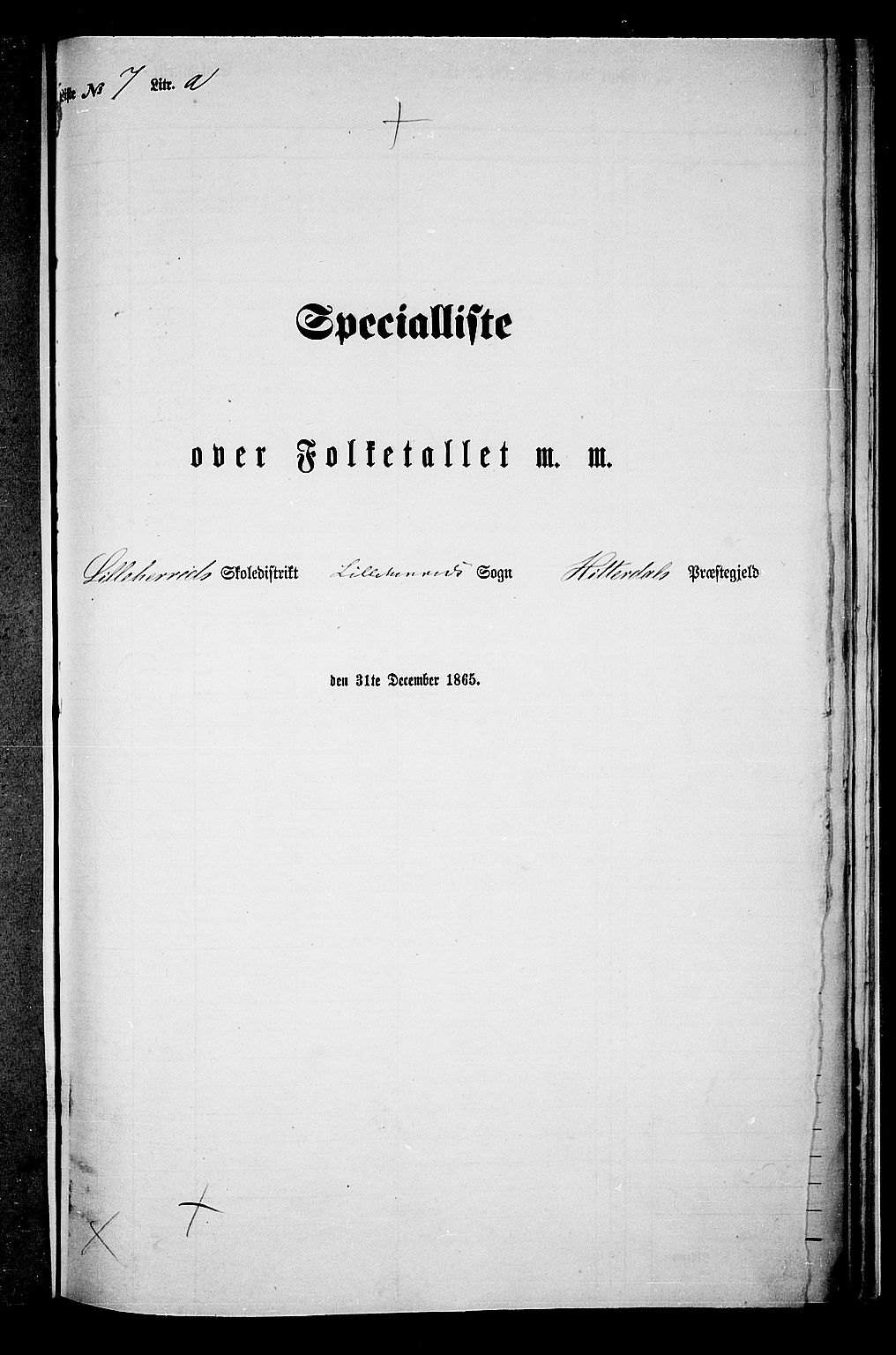 RA, Folketelling 1865 for 0823P Heddal prestegjeld, 1865, s. 127